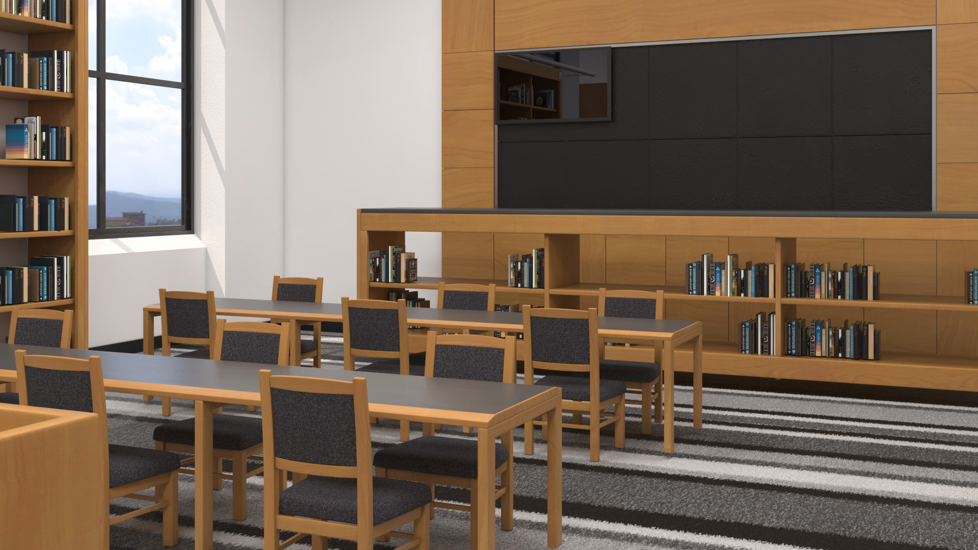 3D School Library Interior model