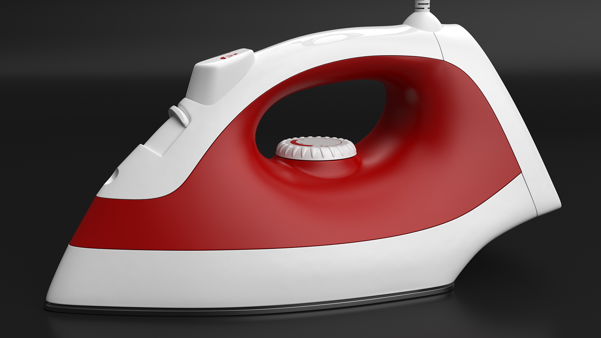 Steam Iron Red 3D model