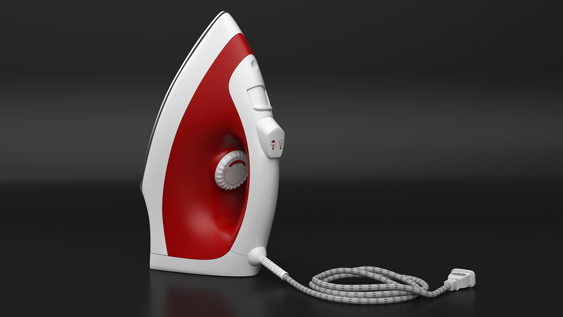 Steam Iron Red 3D model