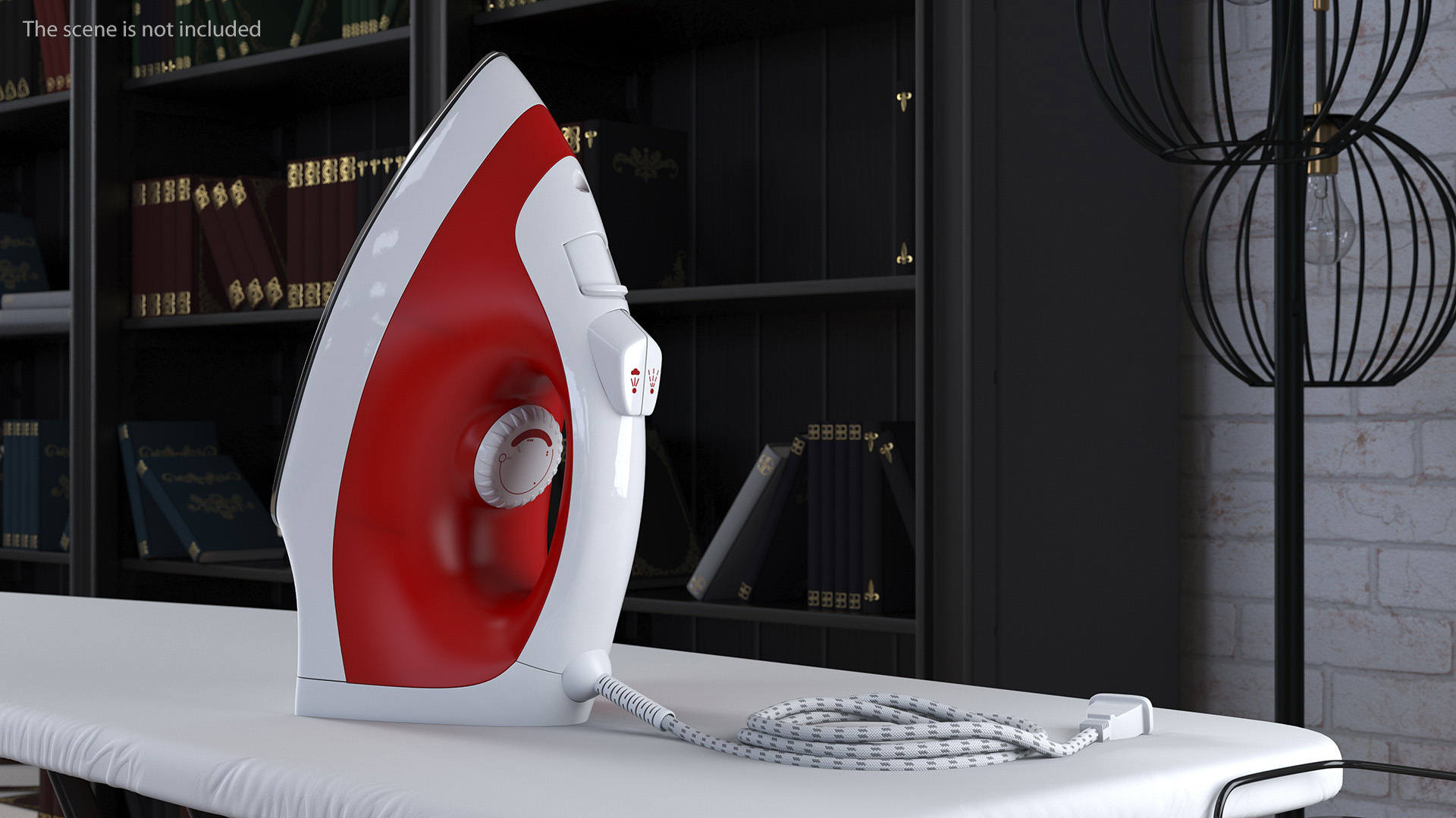 Steam Iron Red 3D model