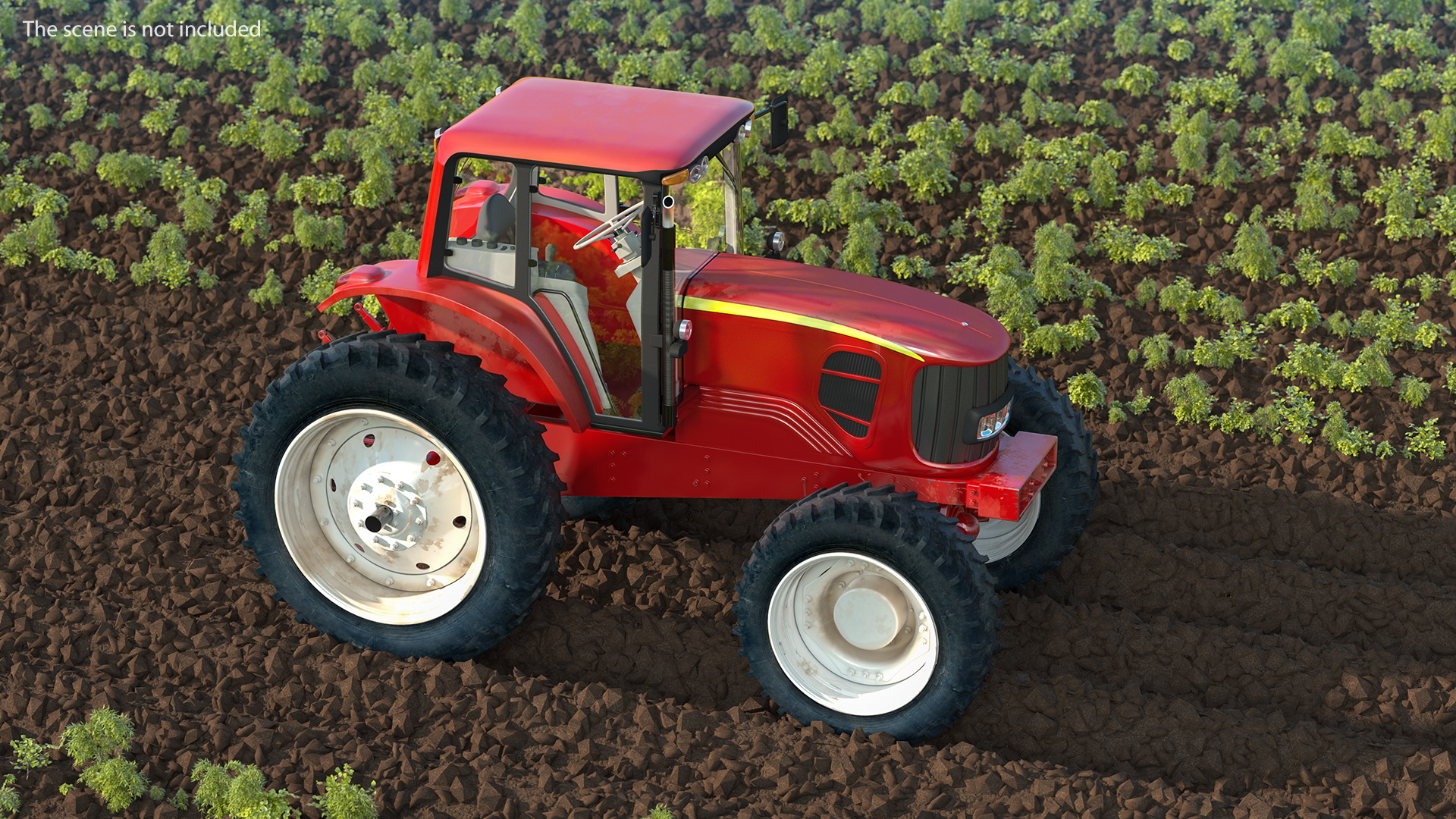 Tractor Generic Red 3D model