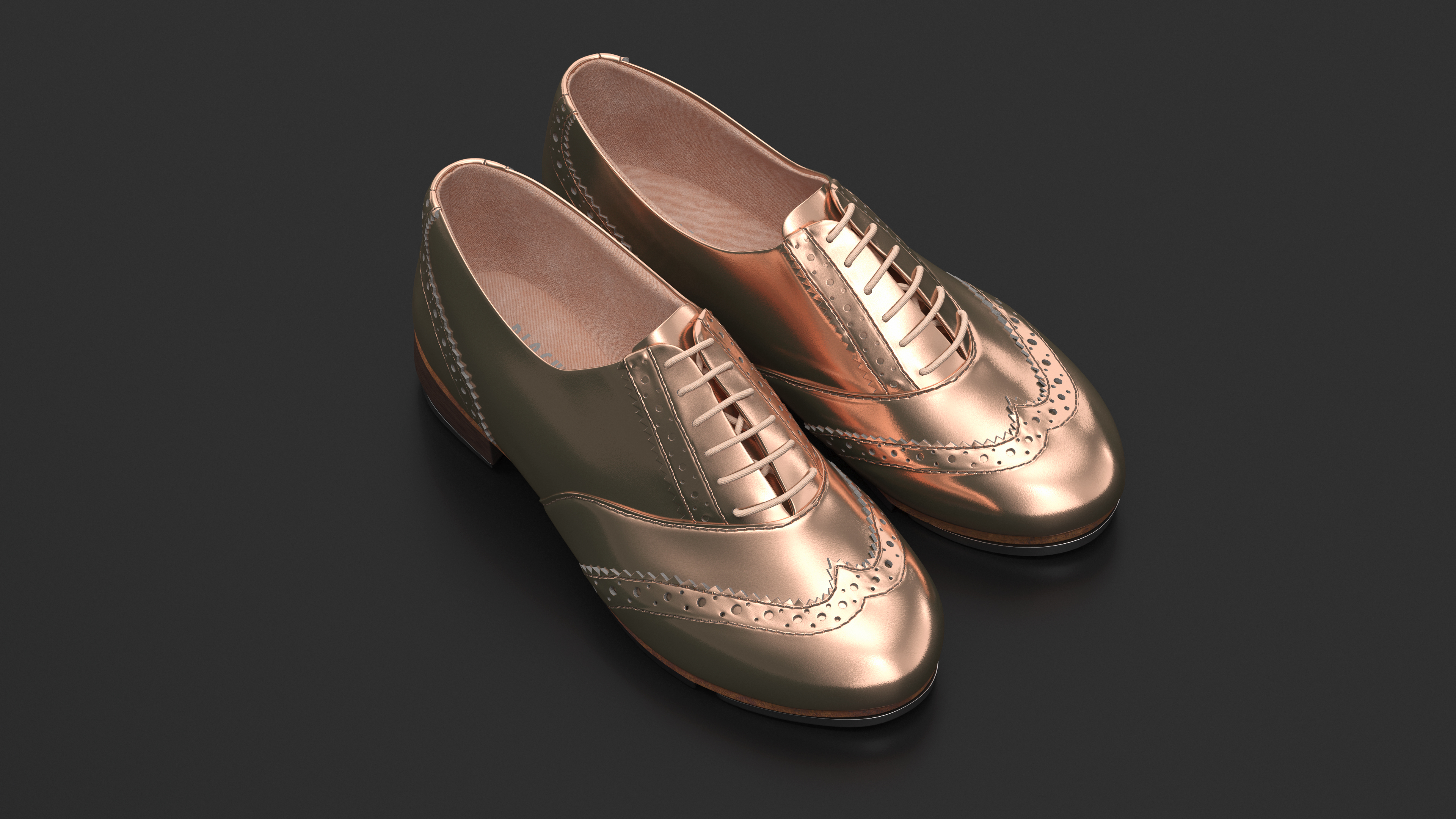 Gold Tap Shoes 3D model