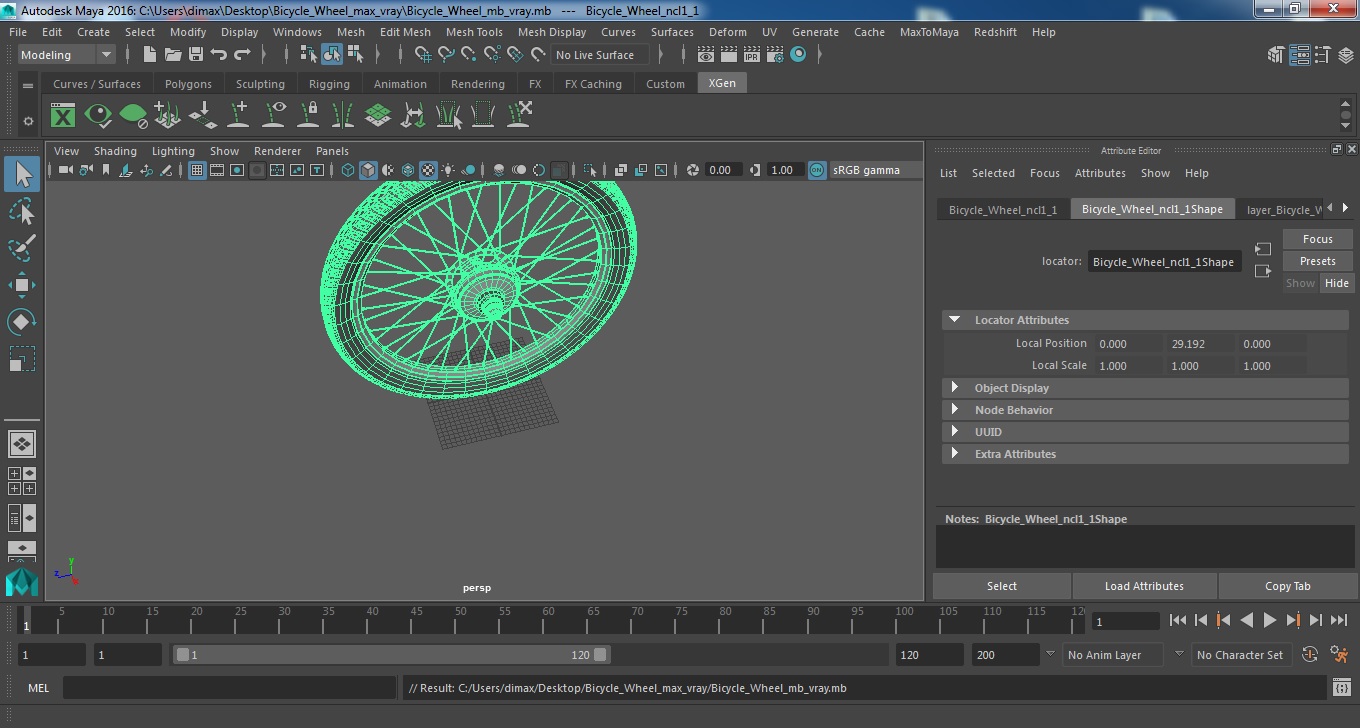 3D Bicycle Wheel model