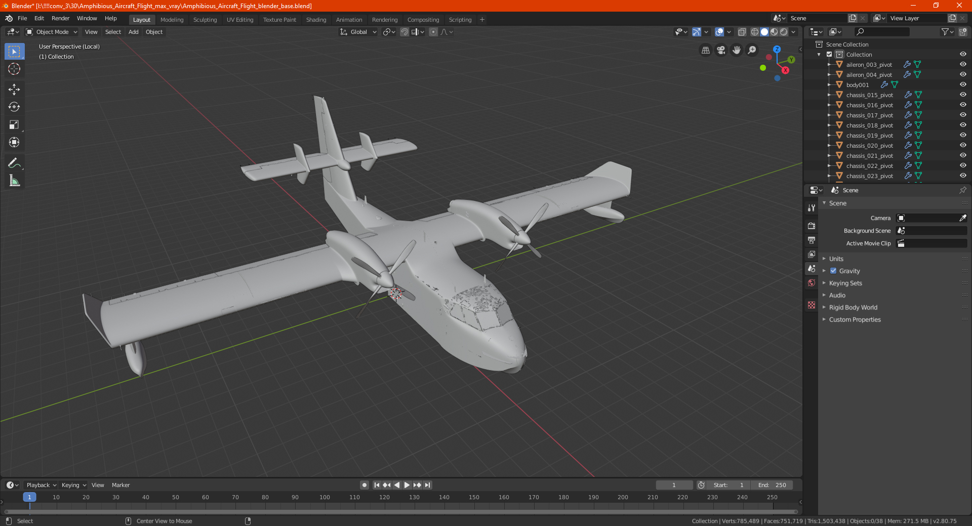 3D Amphibious Aircraft Flight