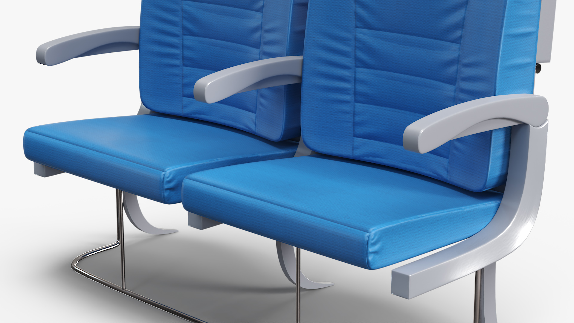 3D Double Passenger Airplane Seats