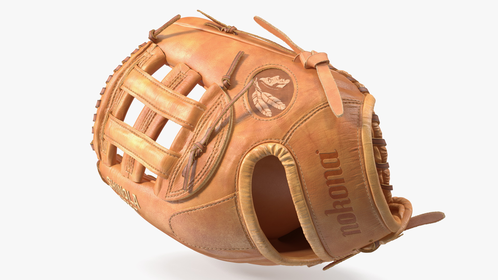 Softball Glove with Ball 3D model