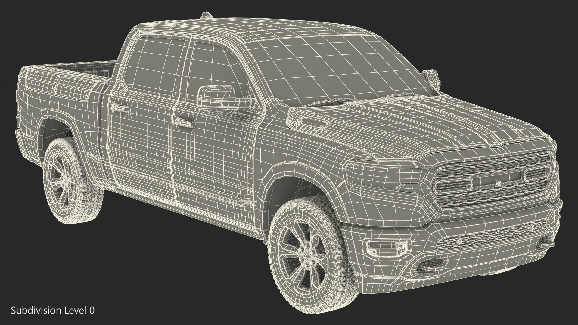 Pickup Truck Generic Rigged 3D