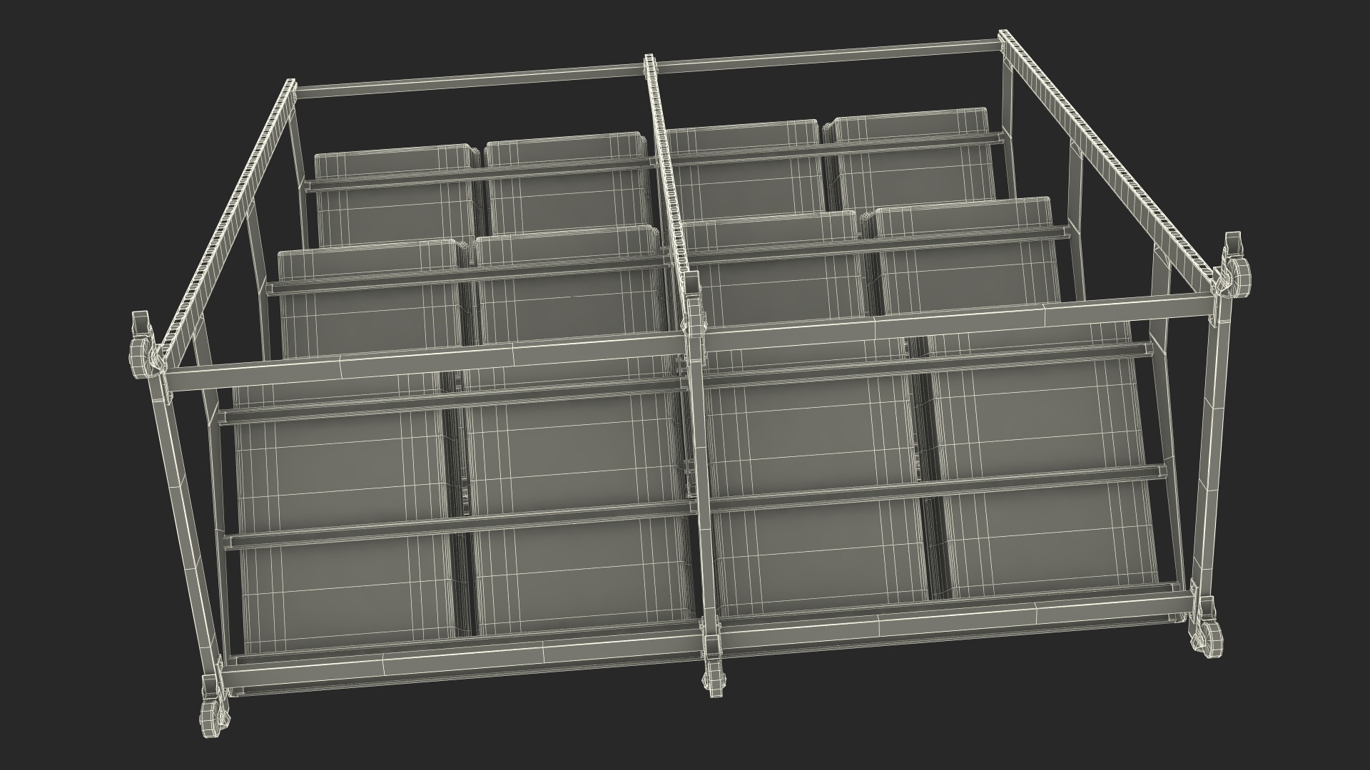 Vegetable and Fruit Display Rack 3D