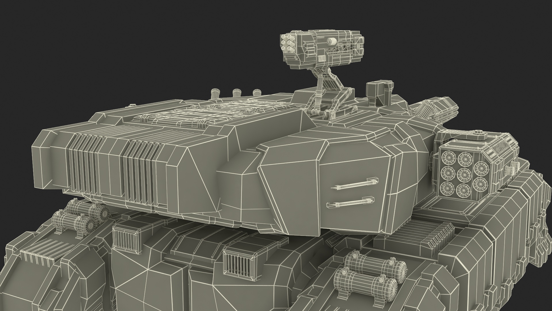 3D Fantastic Heavy Tank White