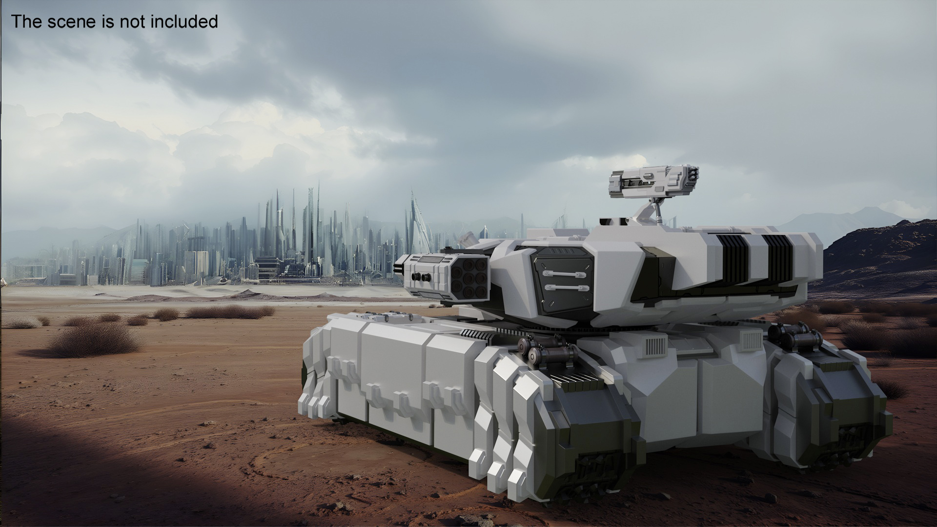 3D Fantastic Heavy Tank White