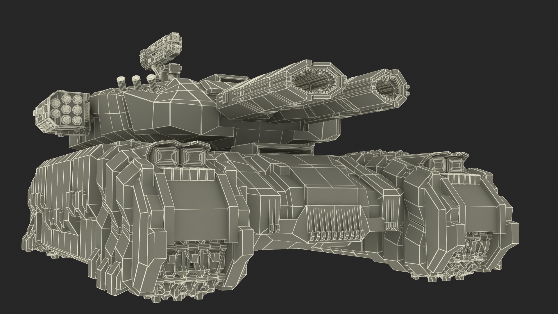 3D Fantastic Heavy Tank White