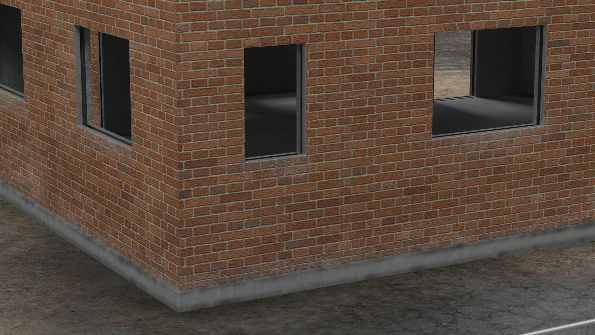 3D model Unfinished Brick House Construction