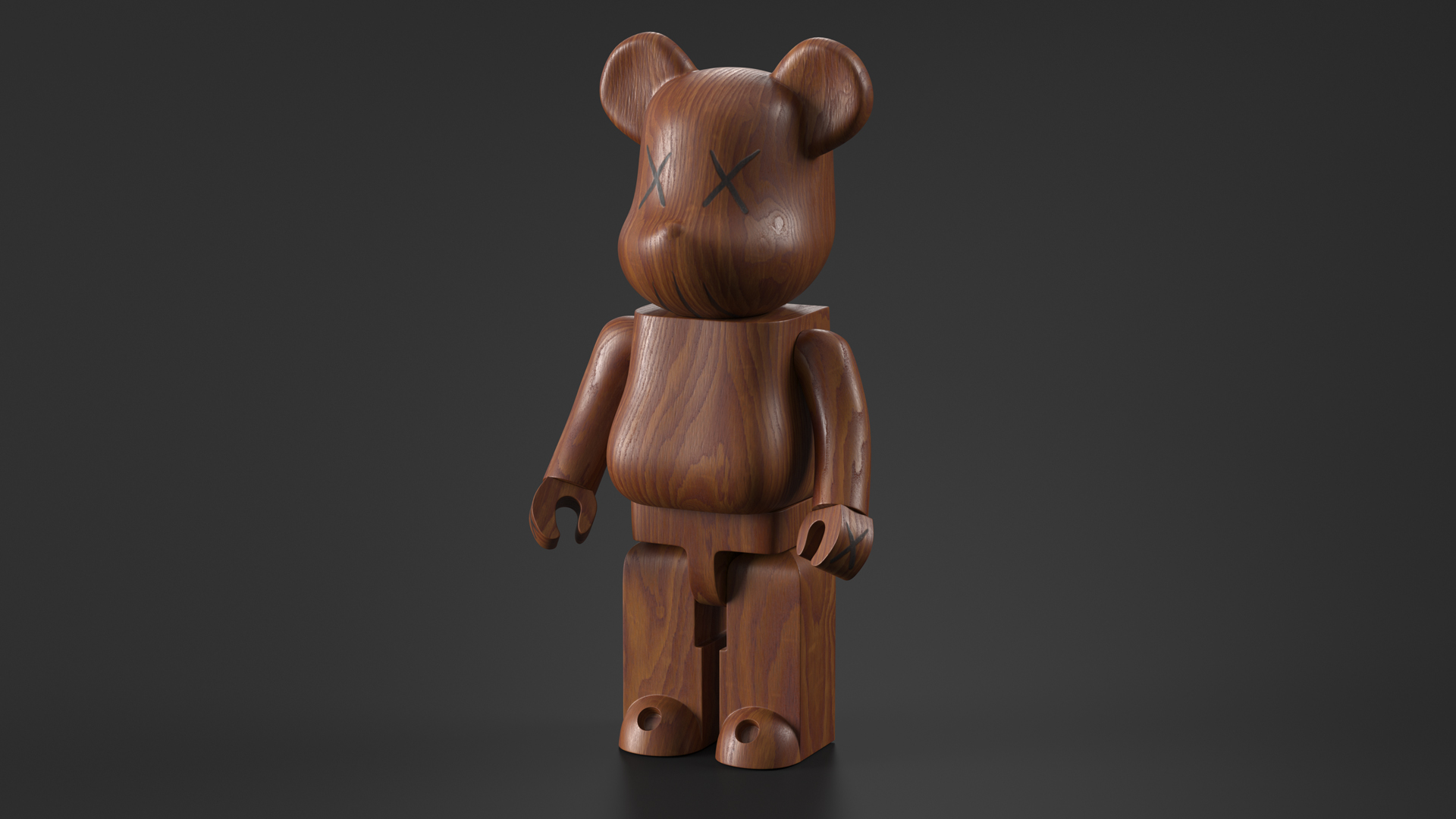 3D model Collectible Figure Bearbrick Wooden