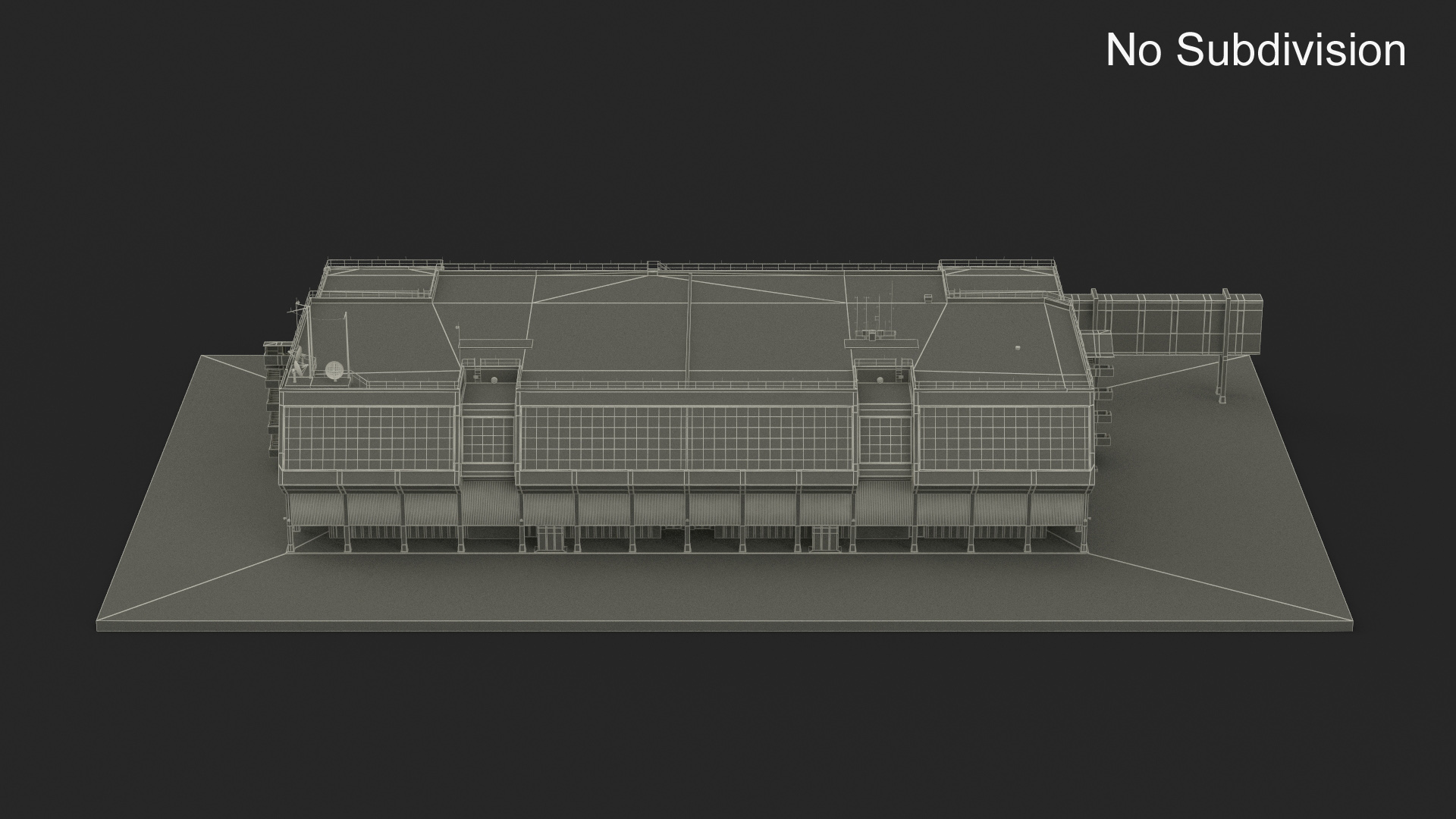 3D model NASA Launch Control Center Building