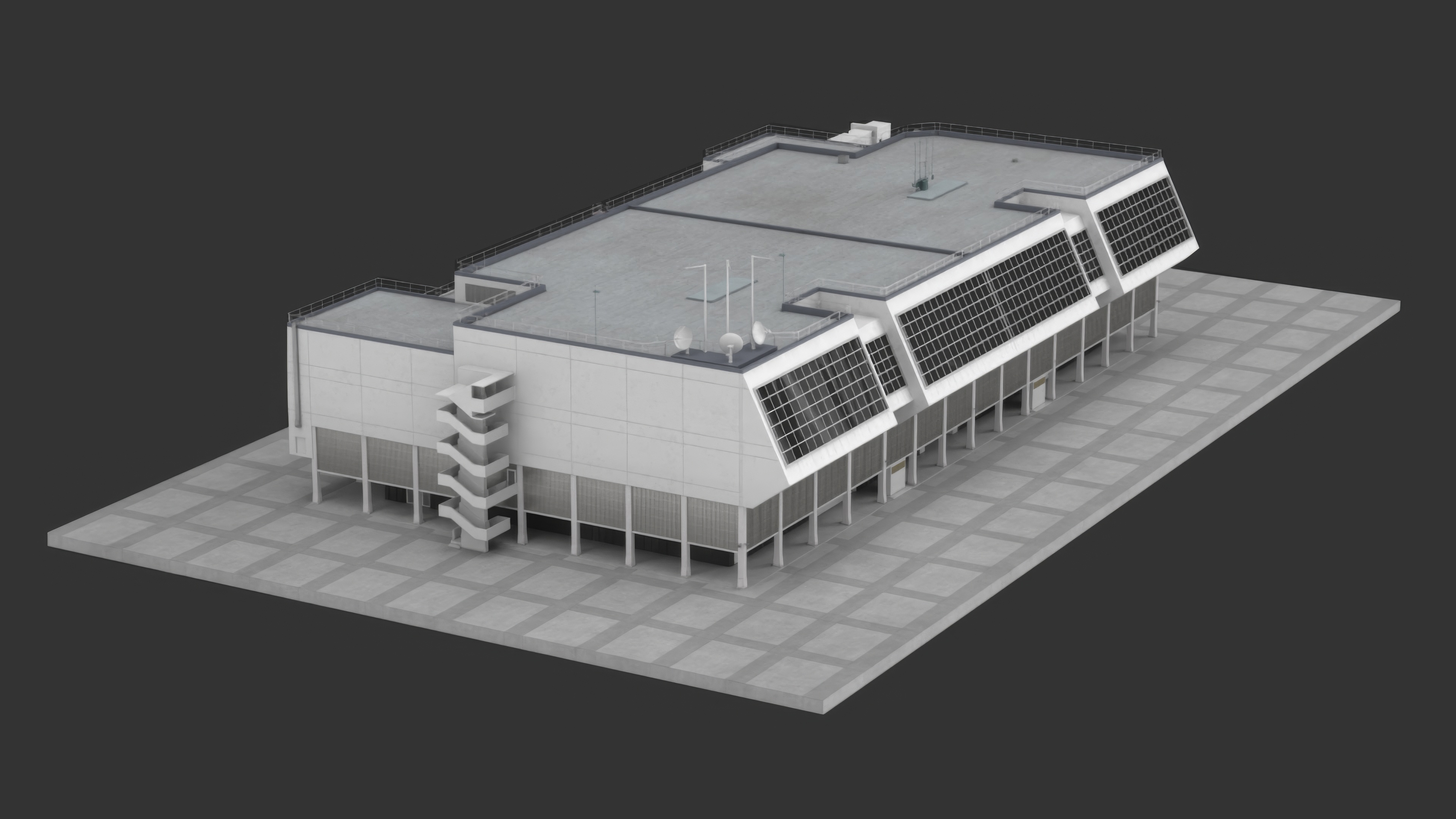 3D model NASA Launch Control Center Building