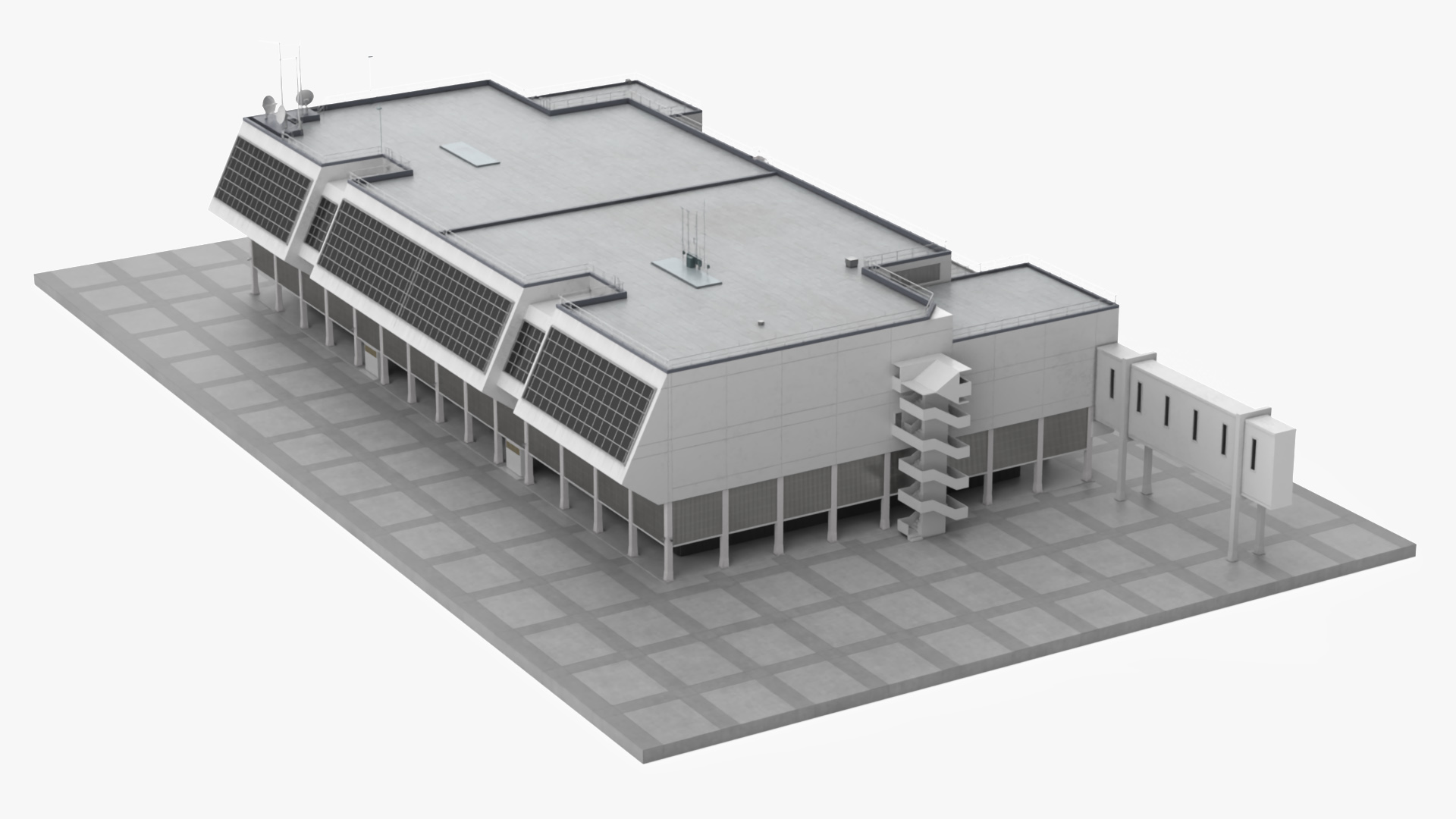 3D model NASA Launch Control Center Building