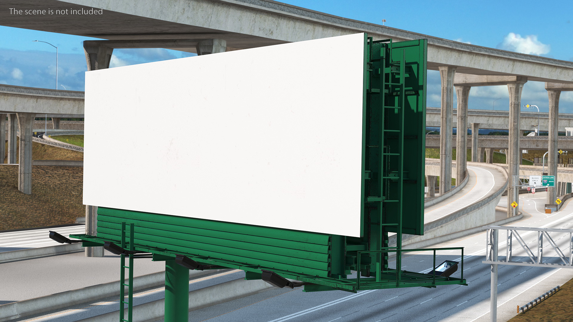 Outdoor Advertising Billboard Structure 3D model