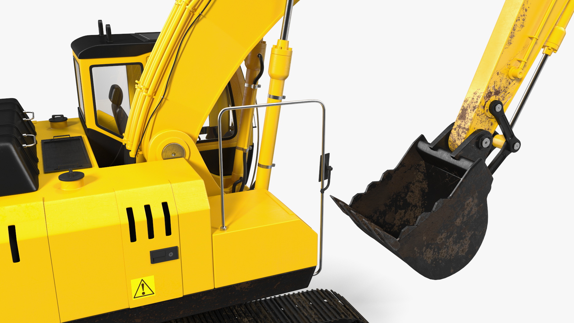 3D Large Hydraulic Tracked Excavator model