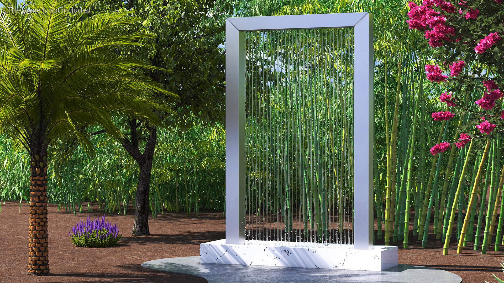 3D Garden Modern Fountain White model