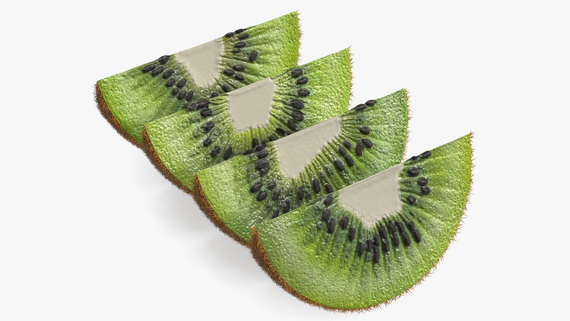 3D model Half Kiwi Slices Fur