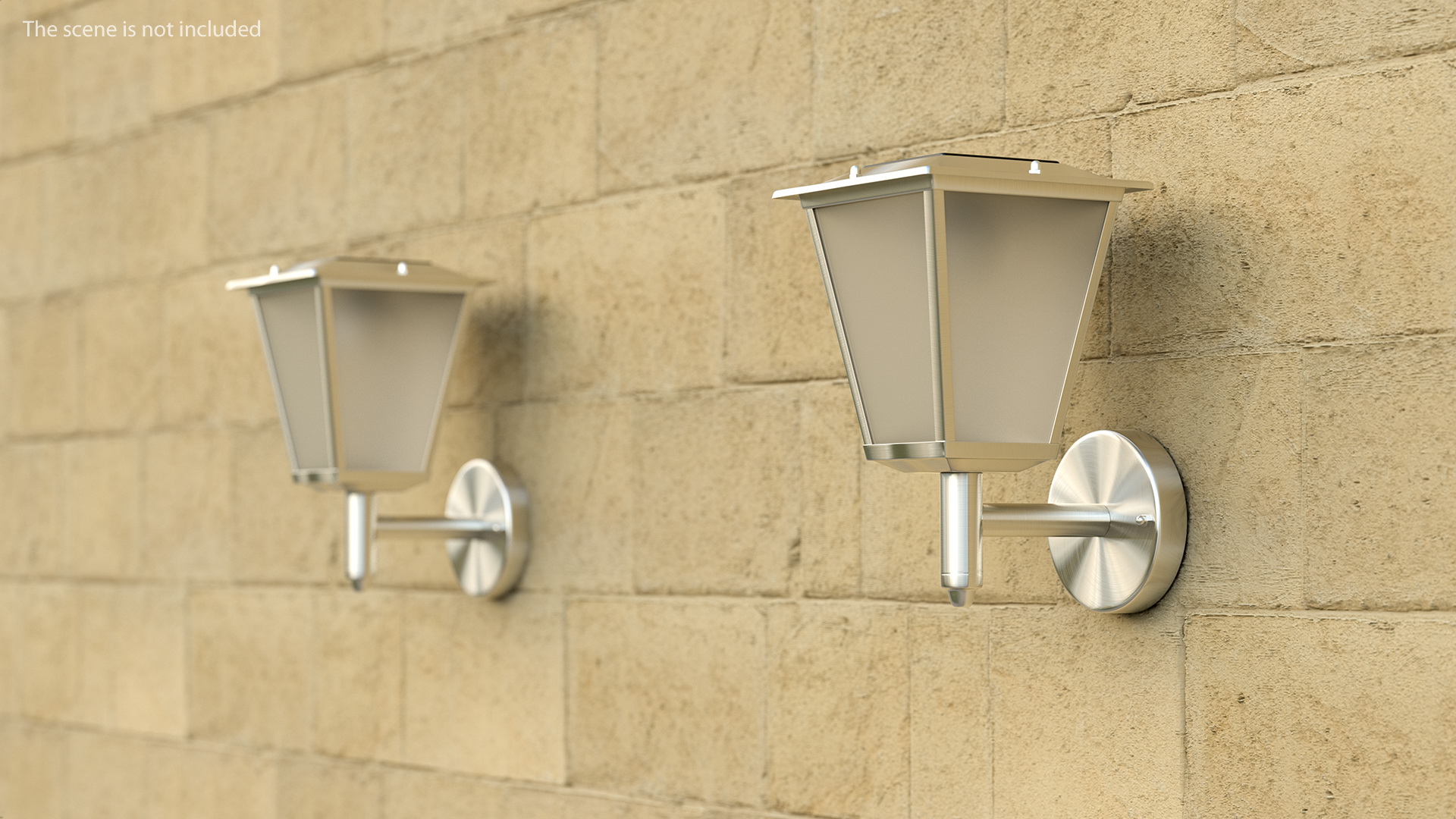 Classical Design Solar LED Outdoor Wall Lamp 3D model