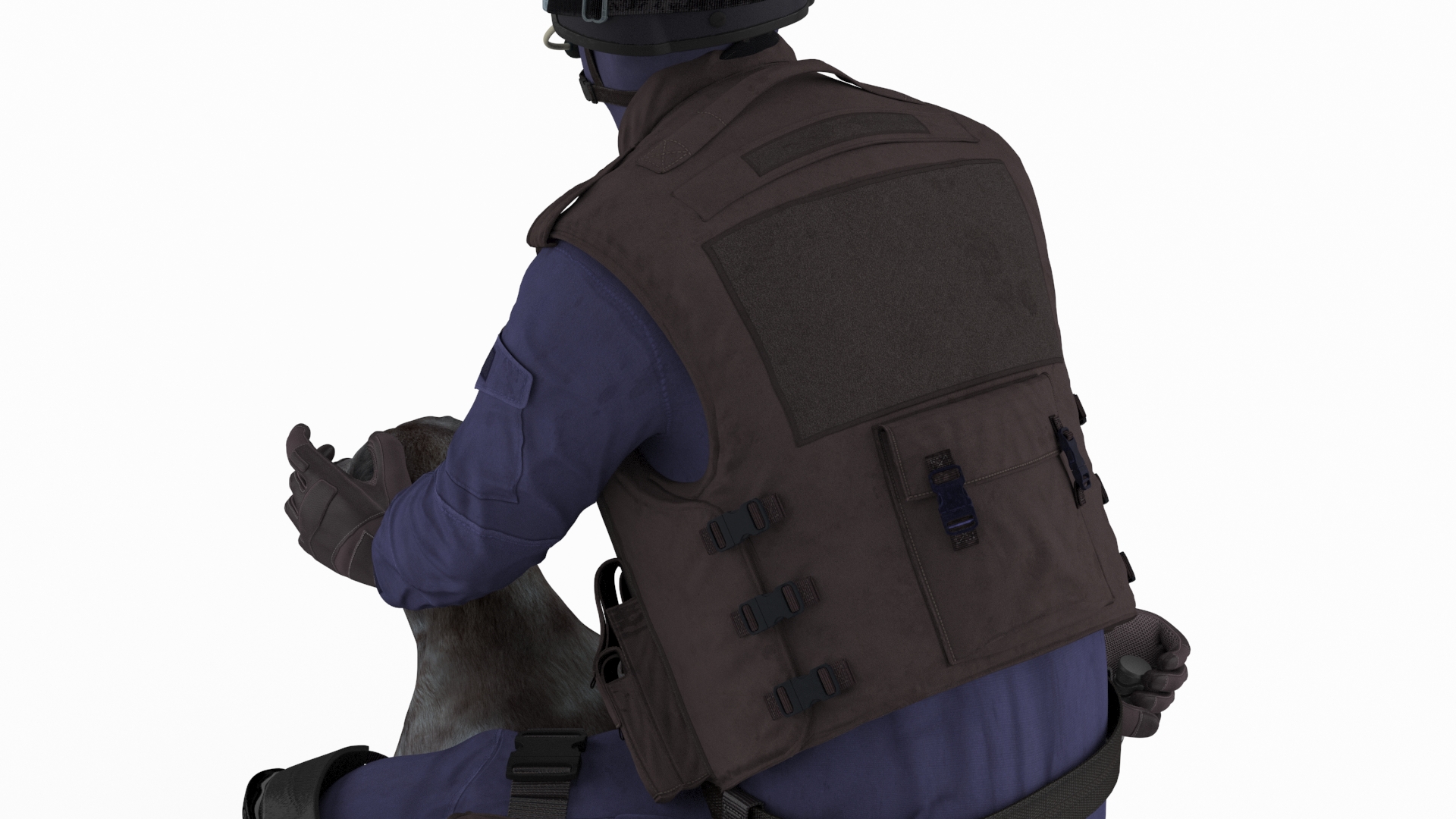 3D Police K9 Patrol with Taser Baton model