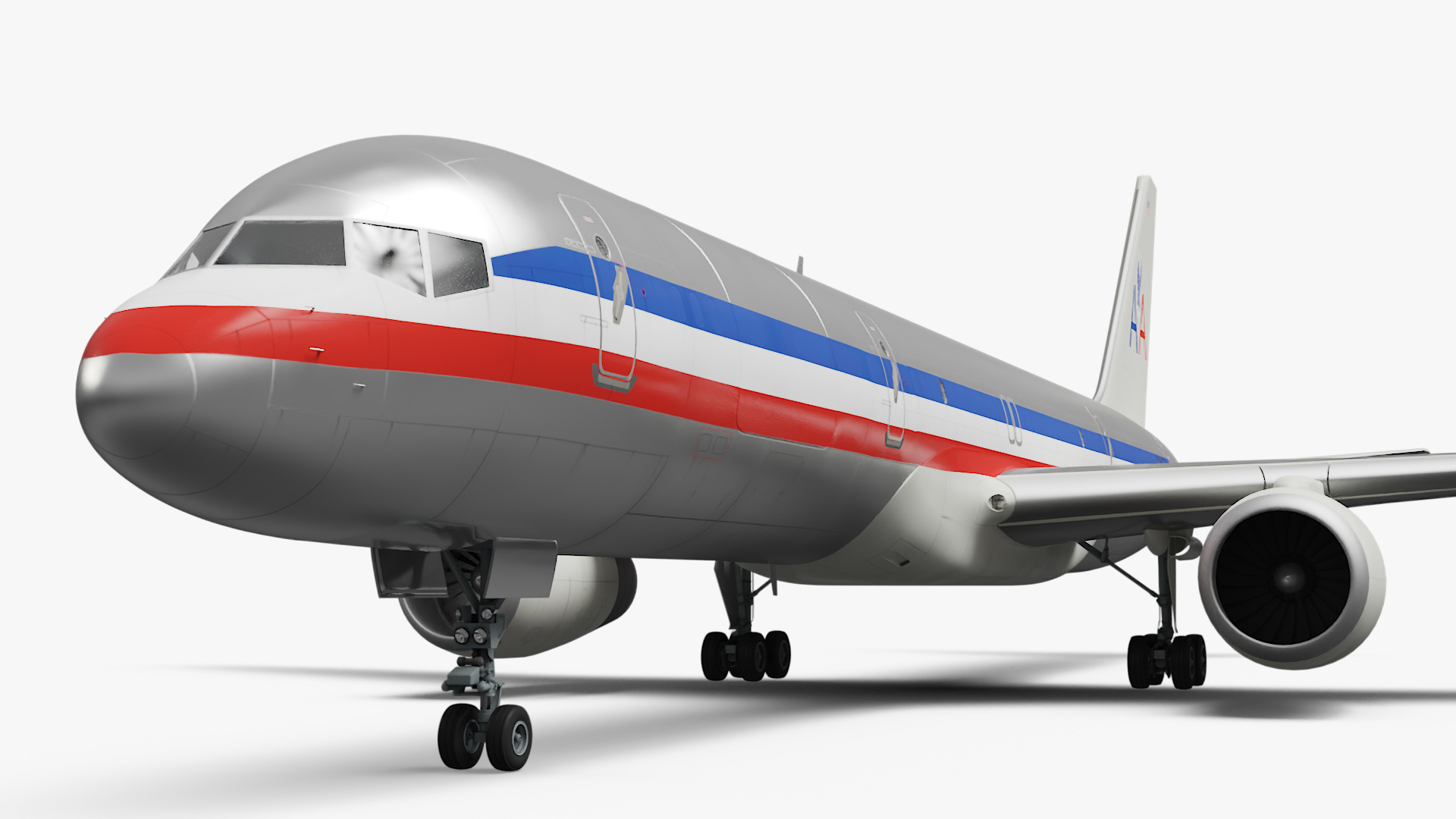 American Airlines Boeing 757 Airliner 3D