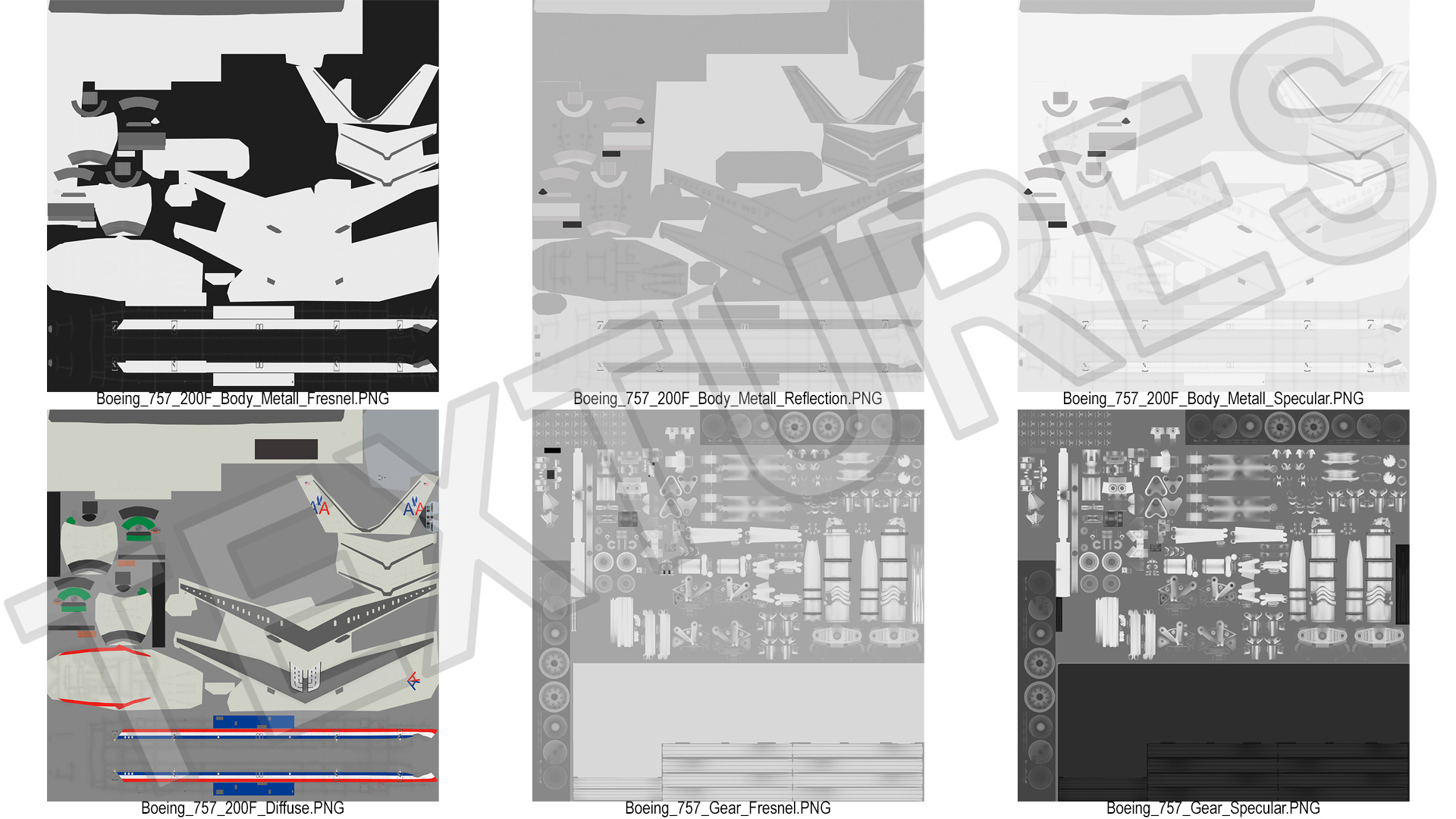 American Airlines Boeing 757 Airliner 3D