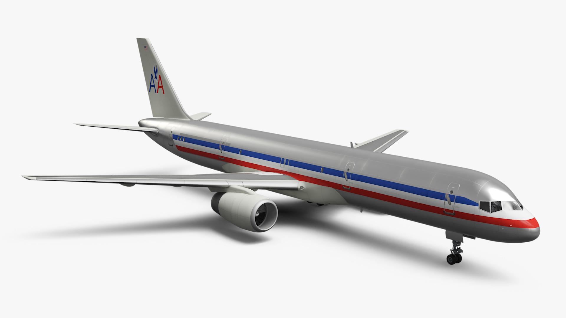 American Airlines Boeing 757 Airliner 3D