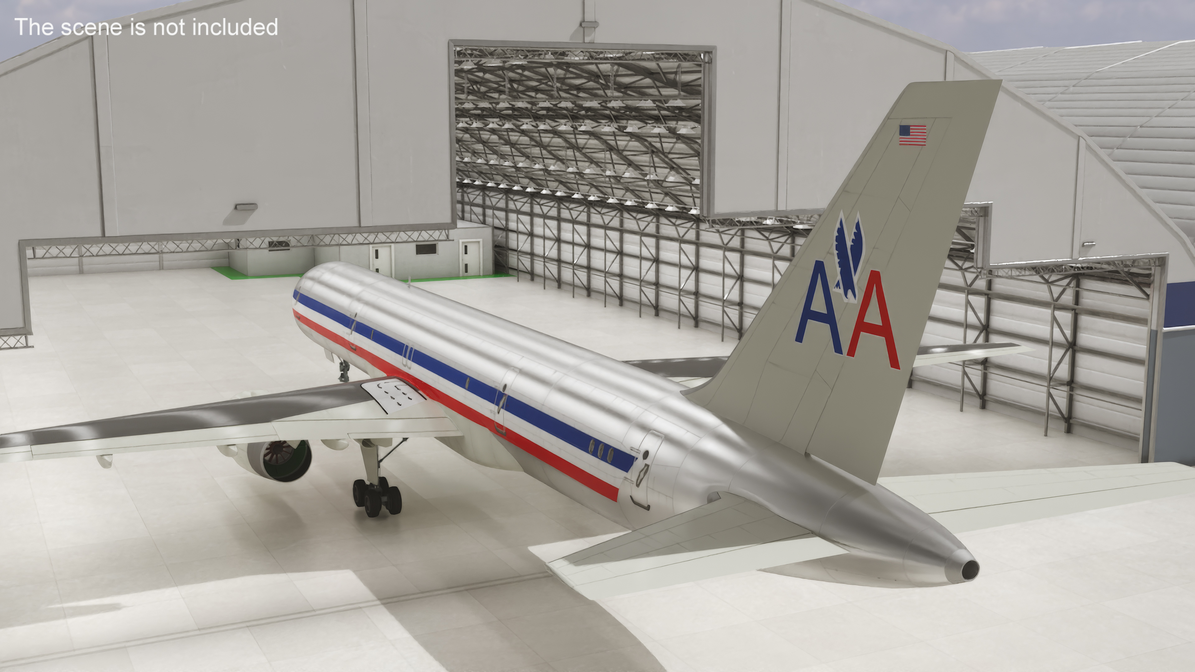 American Airlines Boeing 757 Airliner 3D