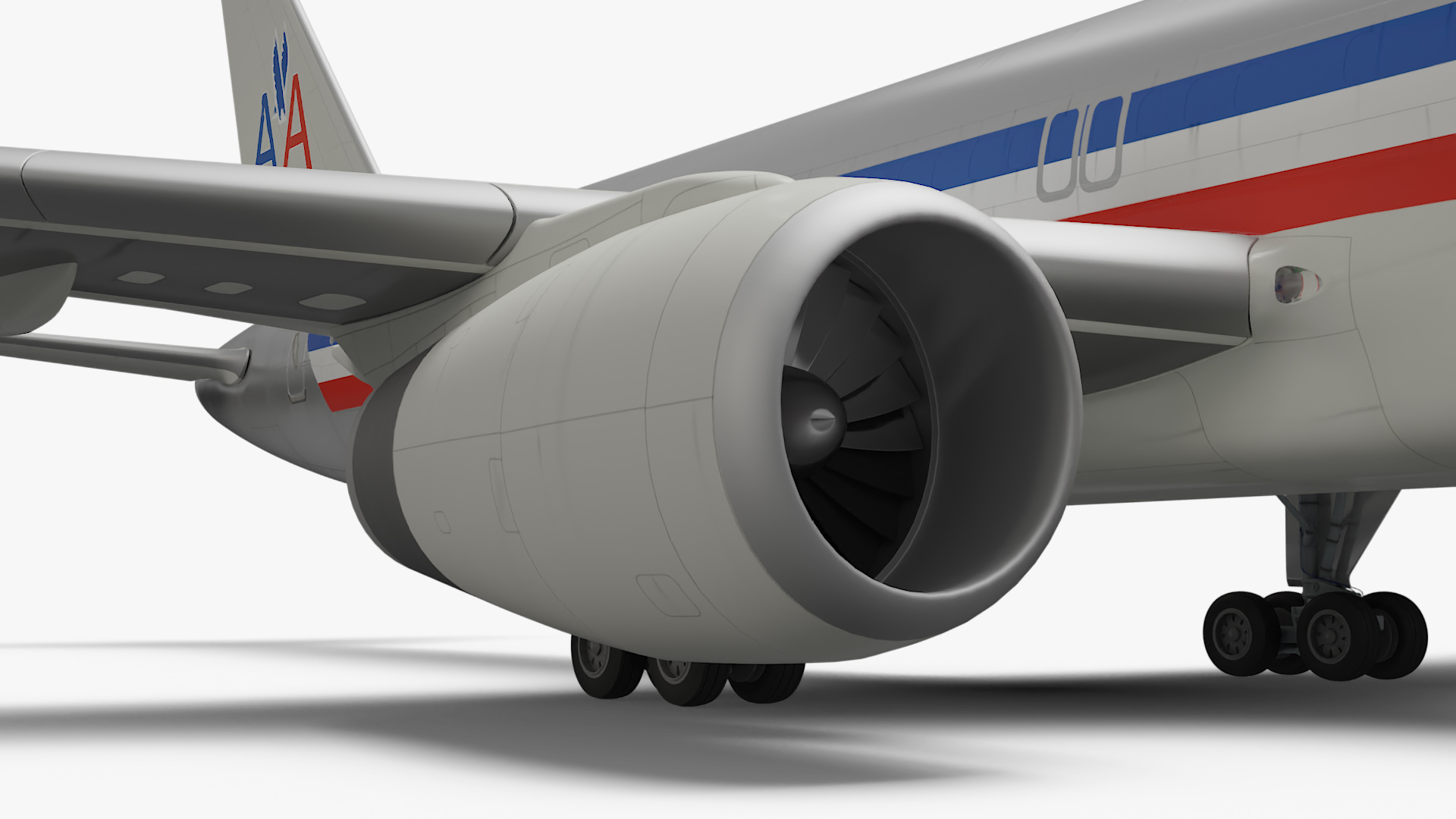 American Airlines Boeing 757 Airliner 3D