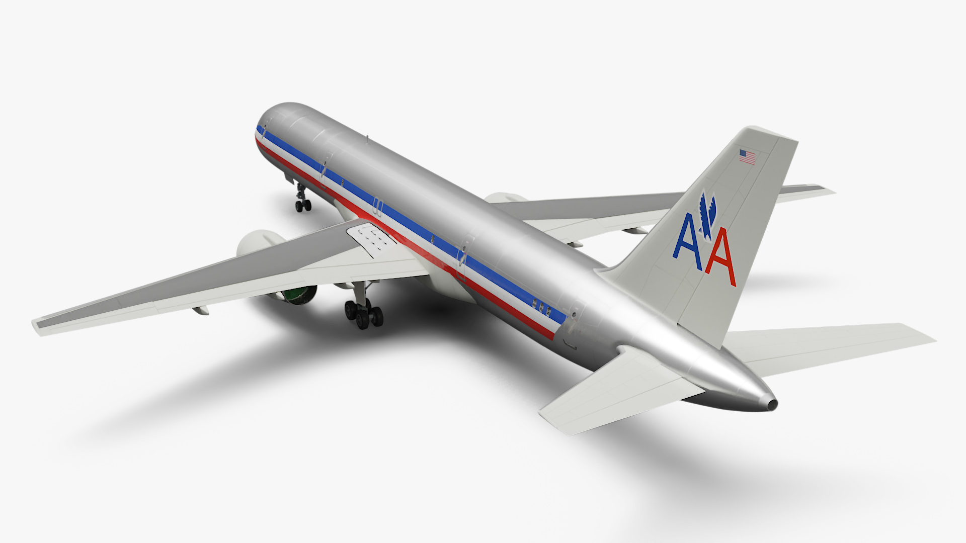 American Airlines Boeing 757 Airliner 3D