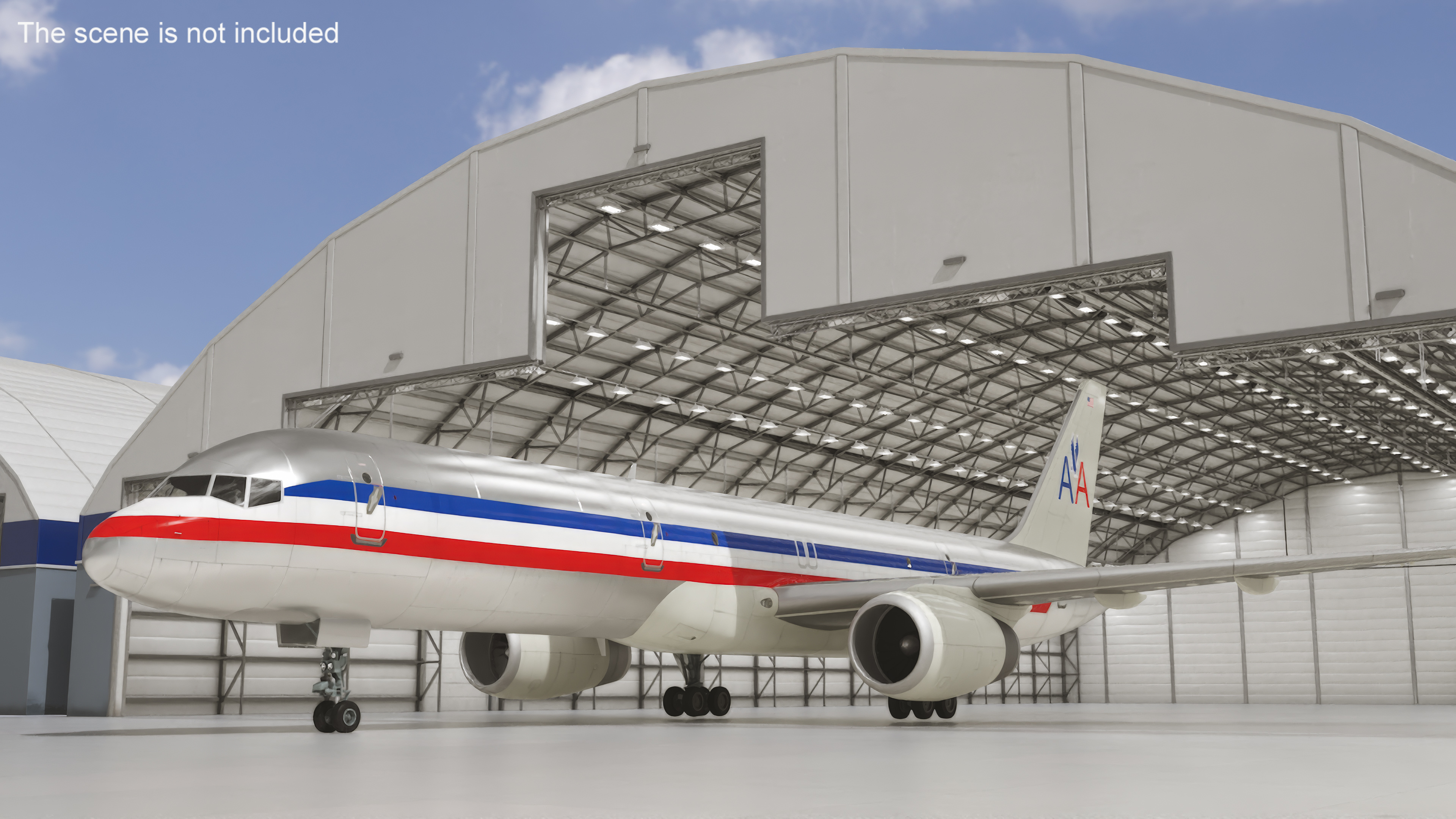 American Airlines Boeing 757 Airliner 3D