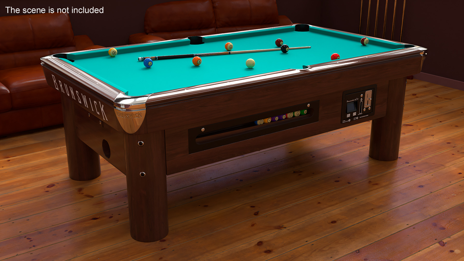 Commercial Public Pool Table Brunswick Green 3D model