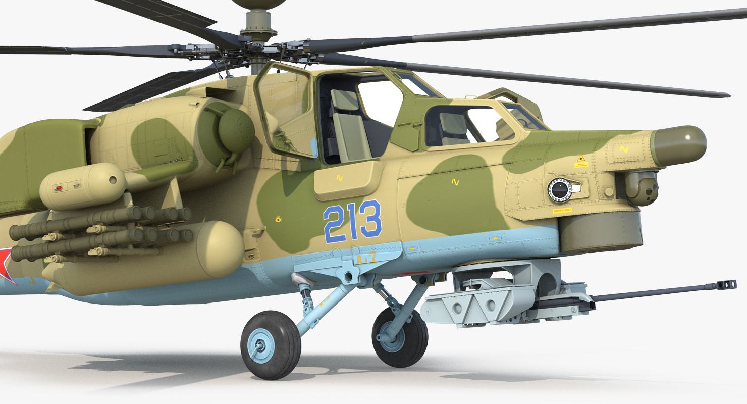 Attack Helicopter MI 28N Havoc with Radar Station 3D model