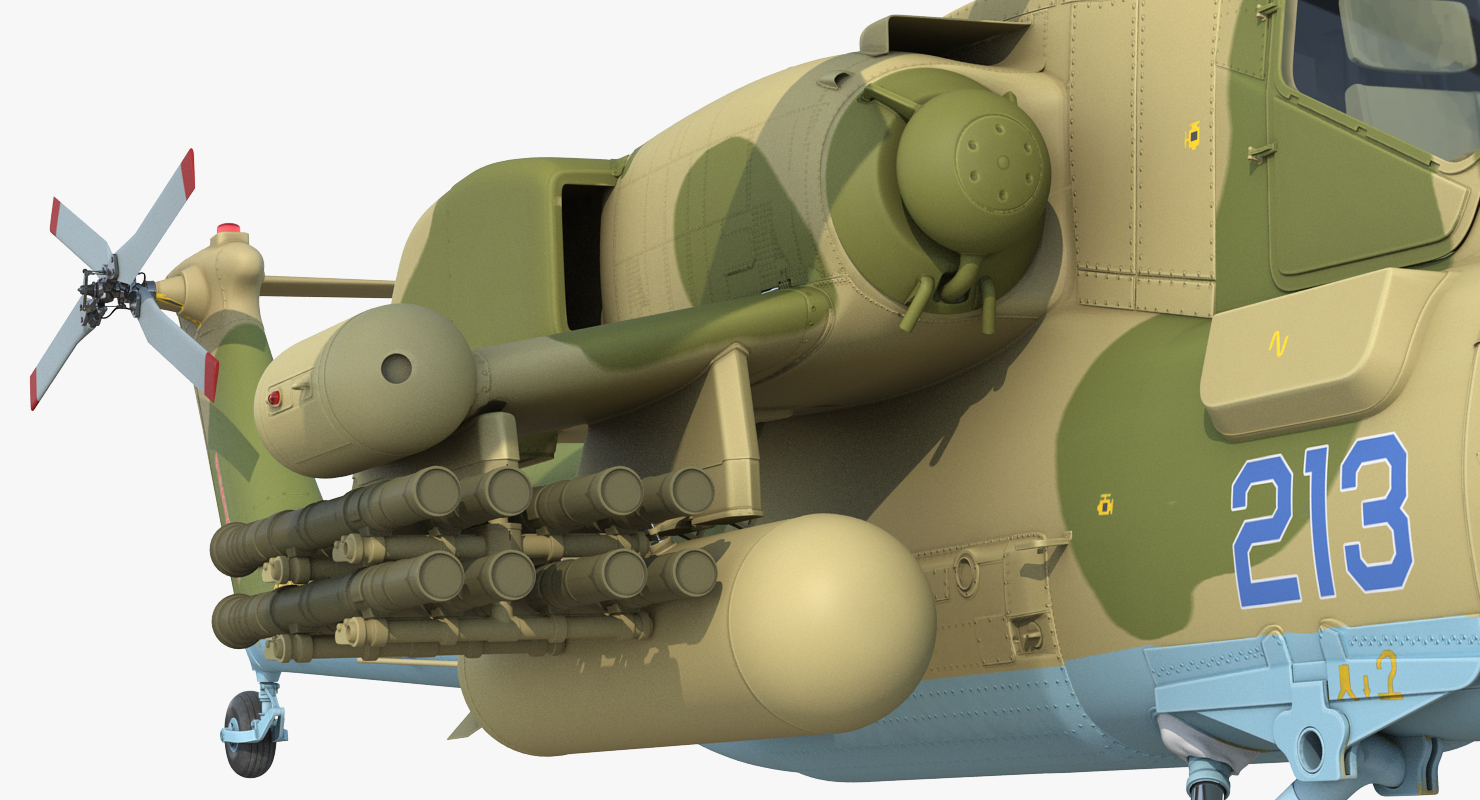 Attack Helicopter MI 28N Havoc with Radar Station 3D model