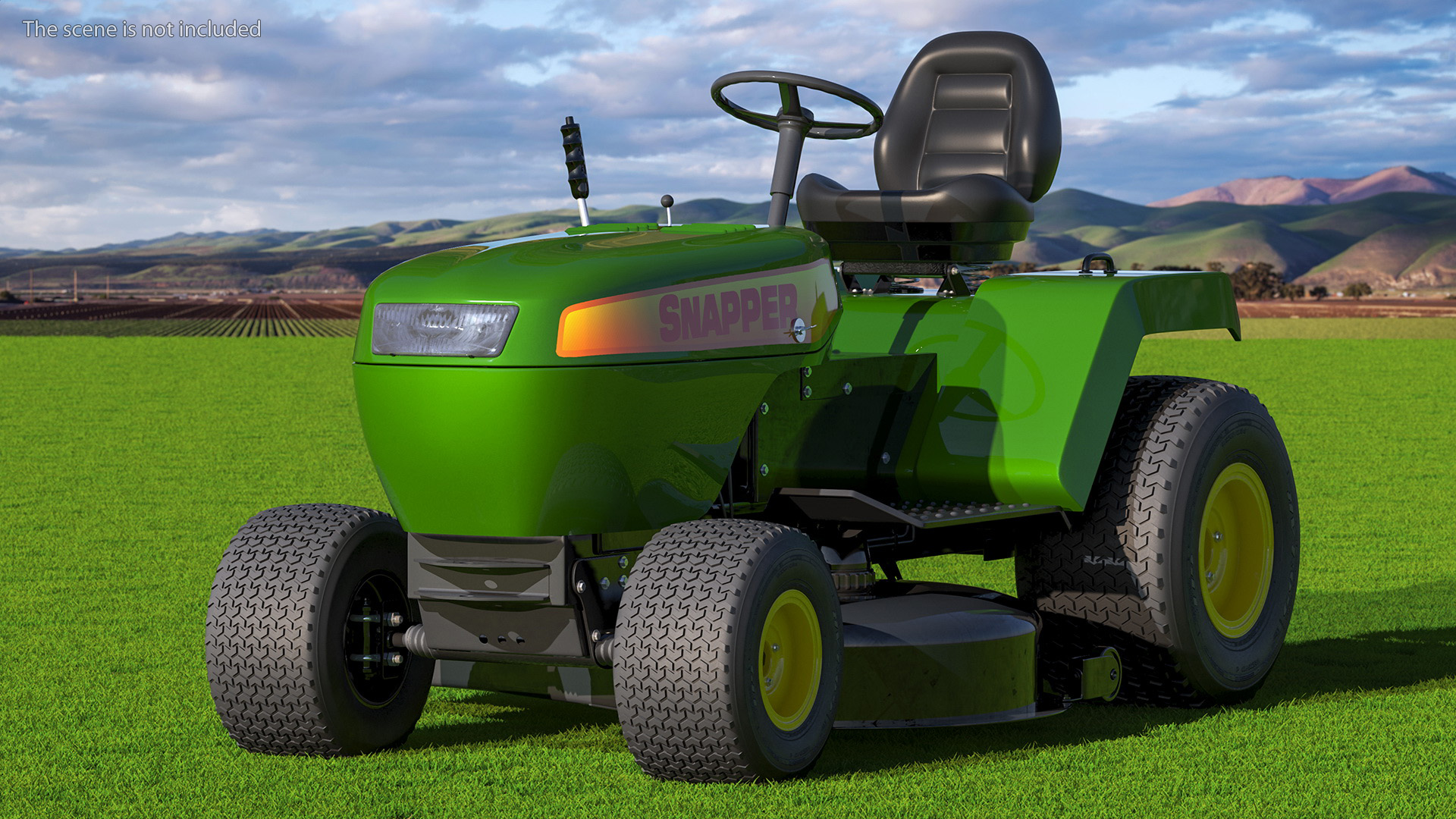 3D Snapper Lawn Tractor Rigged for Maya