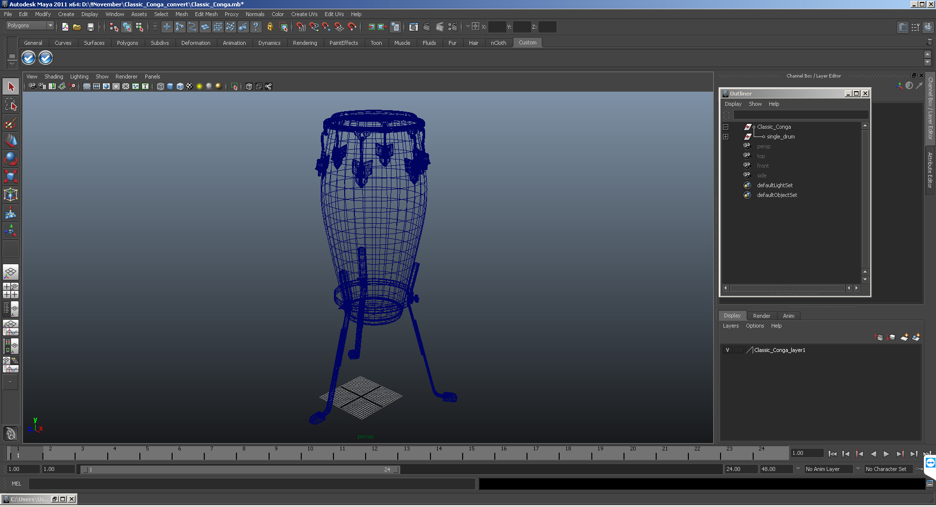 3D Classic Conga model