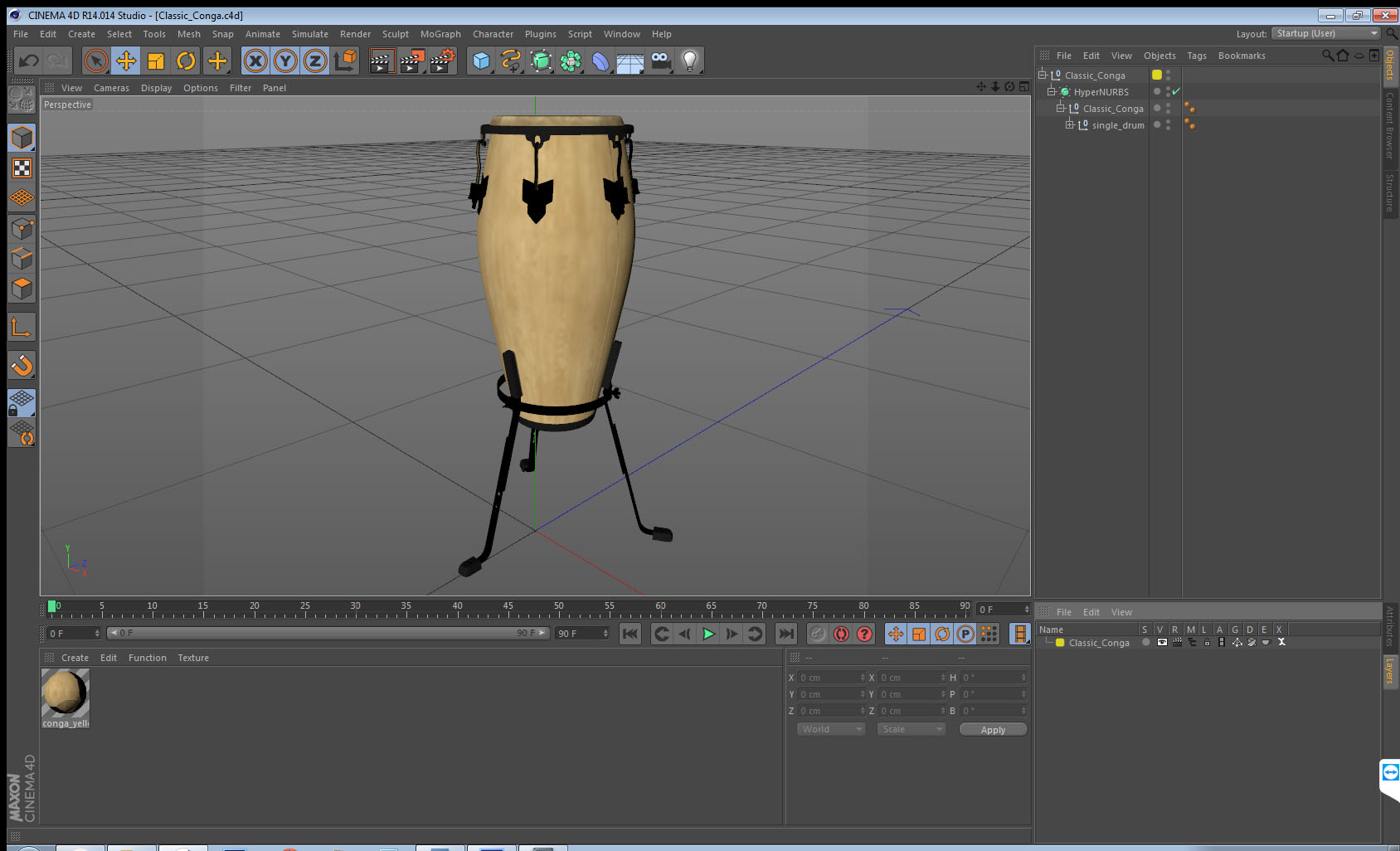 3D Classic Conga model