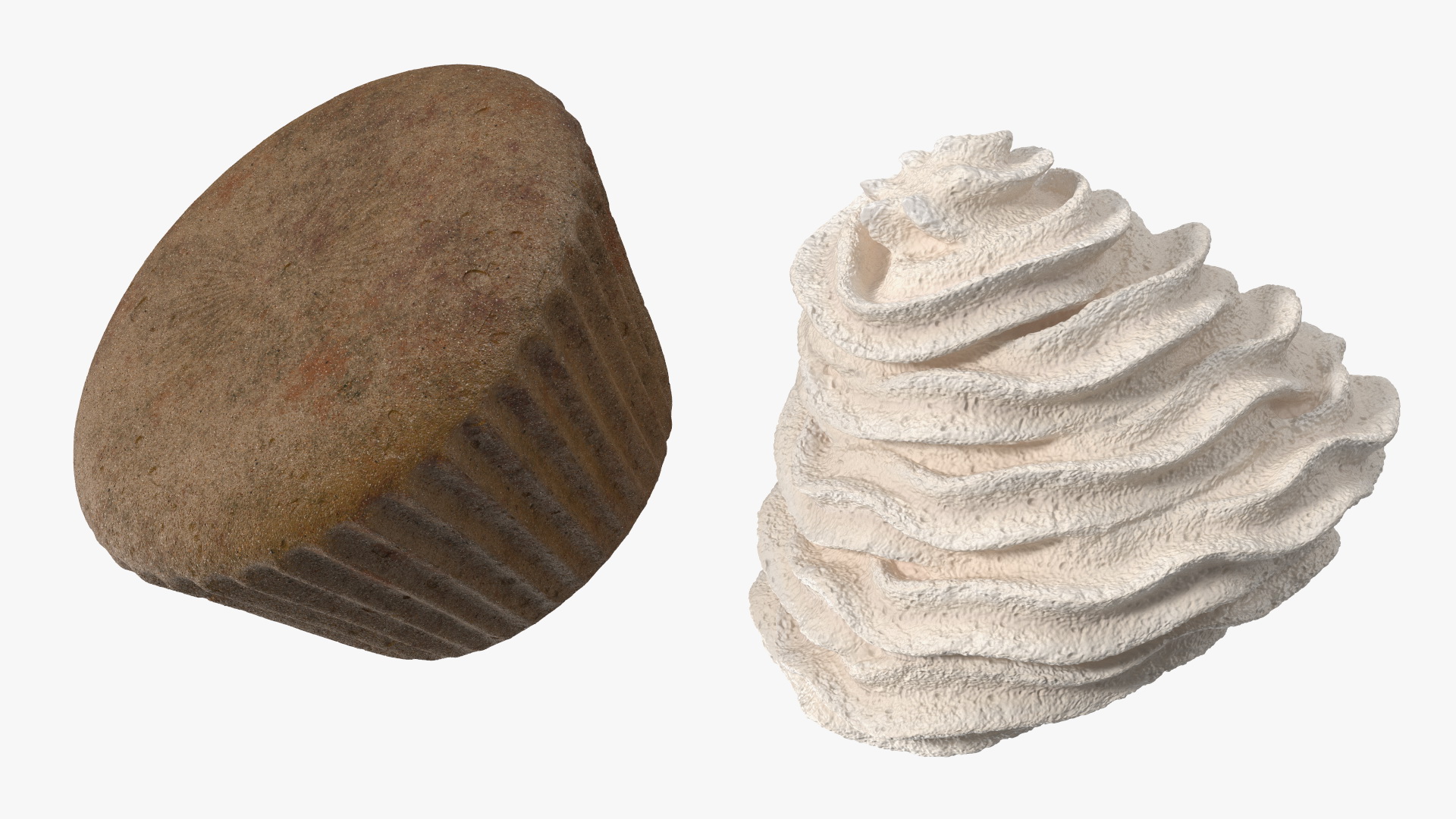 3D model Chocolate Muffin with Whipped Cream