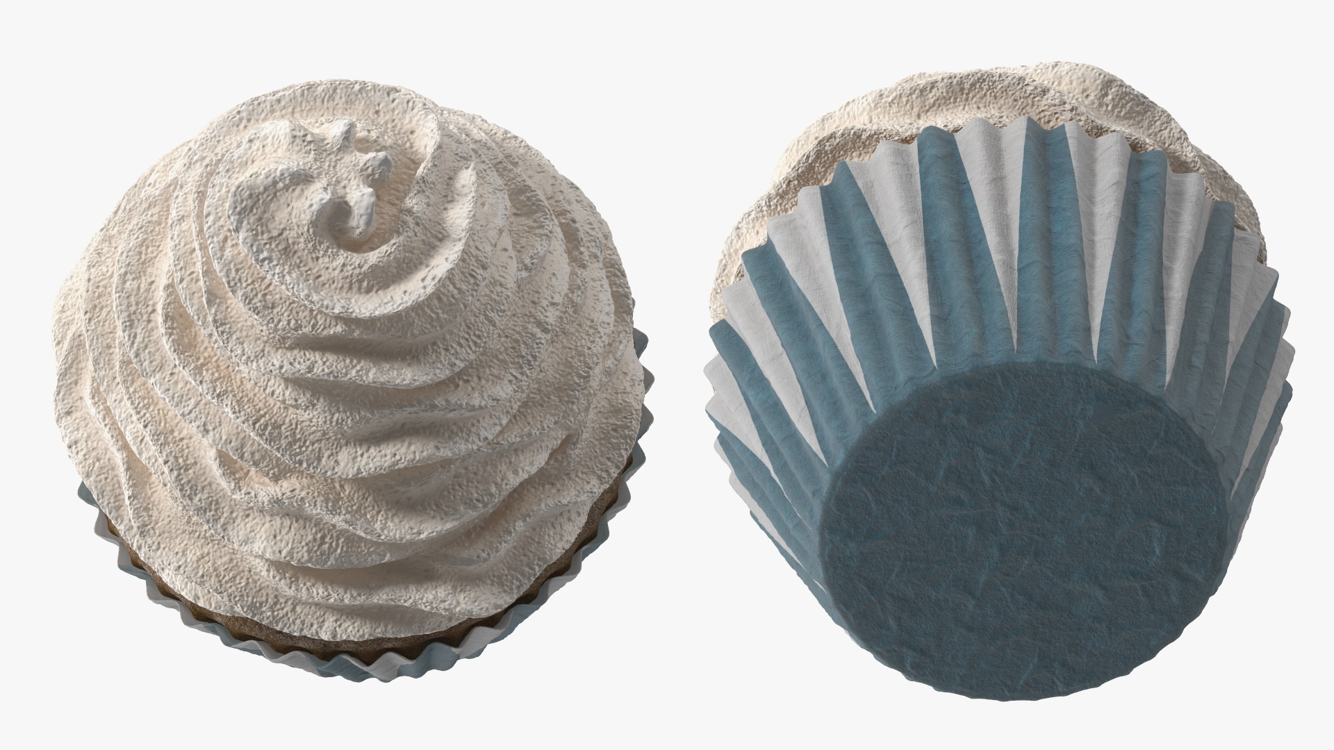 3D model Chocolate Muffin with Whipped Cream