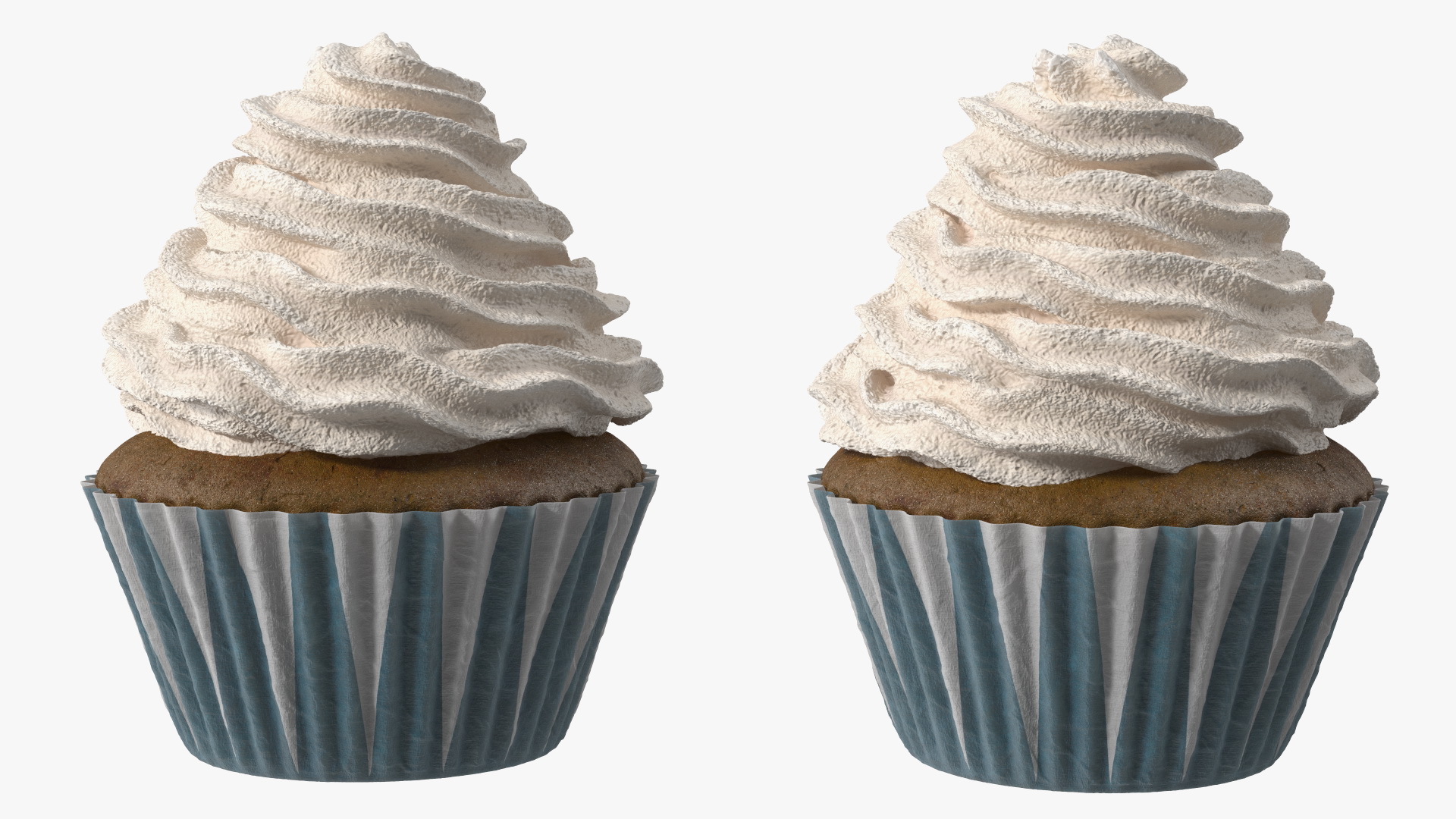 3D model Chocolate Muffin with Whipped Cream