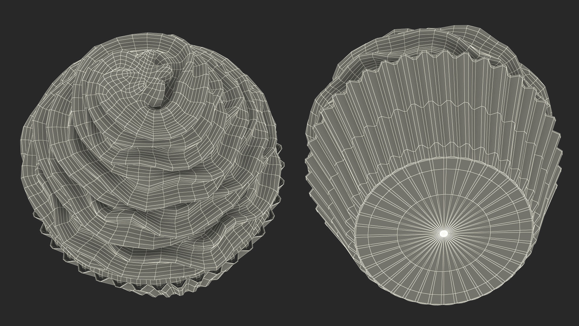 3D model Chocolate Muffin with Whipped Cream