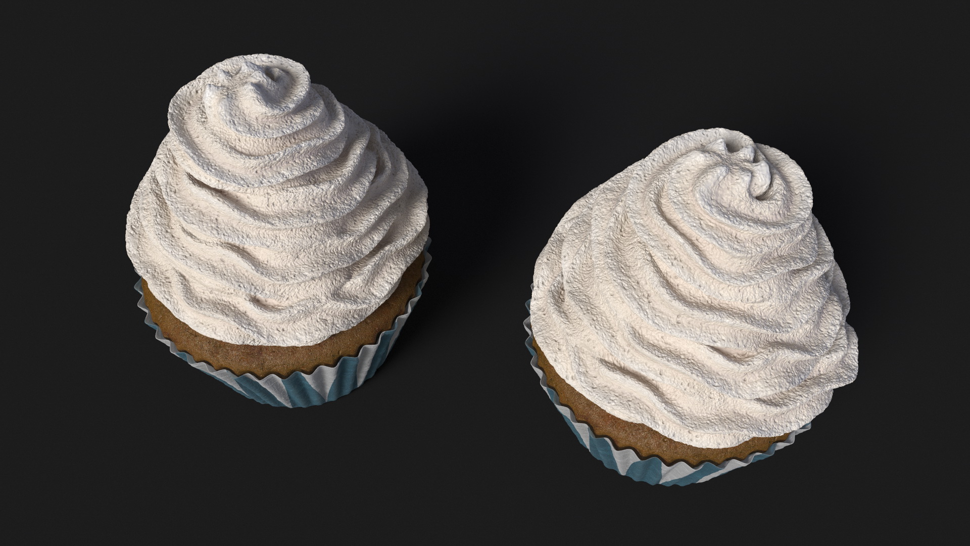 3D model Chocolate Muffin with Whipped Cream