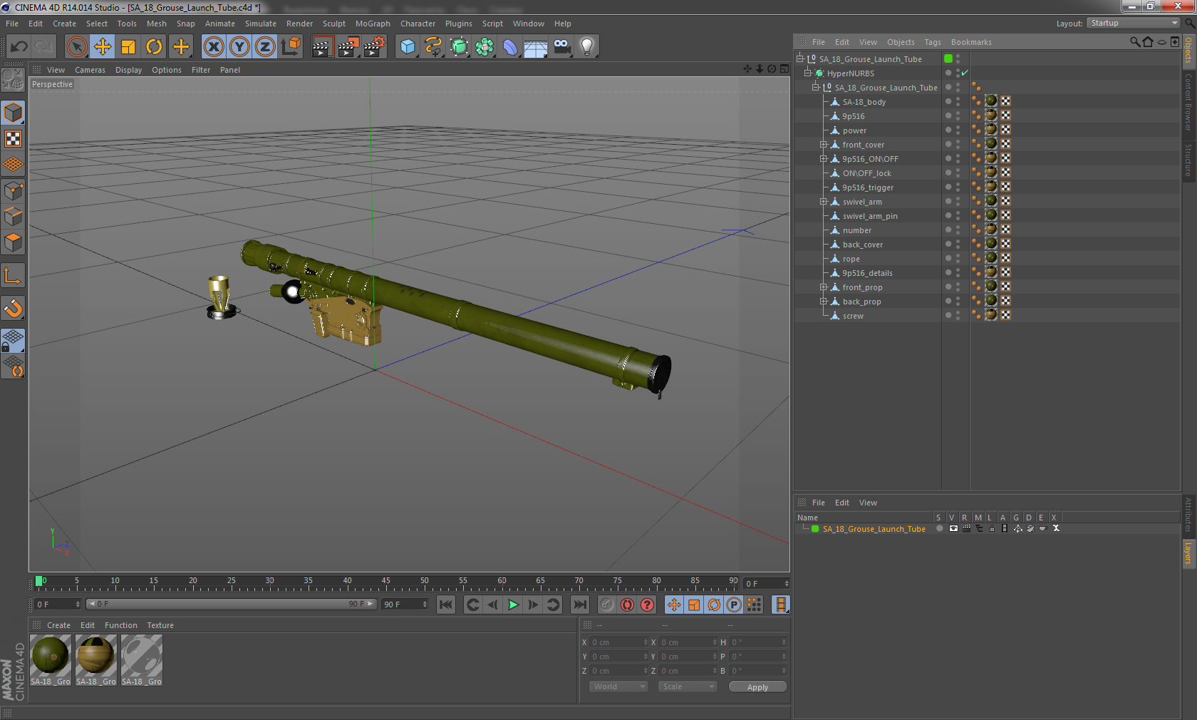 SA 18 Grouse Launch Tube 3D model