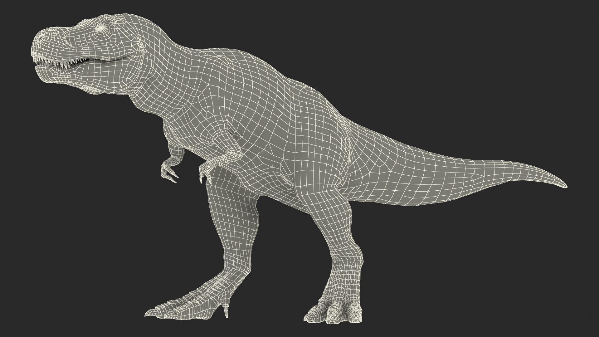 3D Animated Tyrannosaurus Rex Roaring Rigged