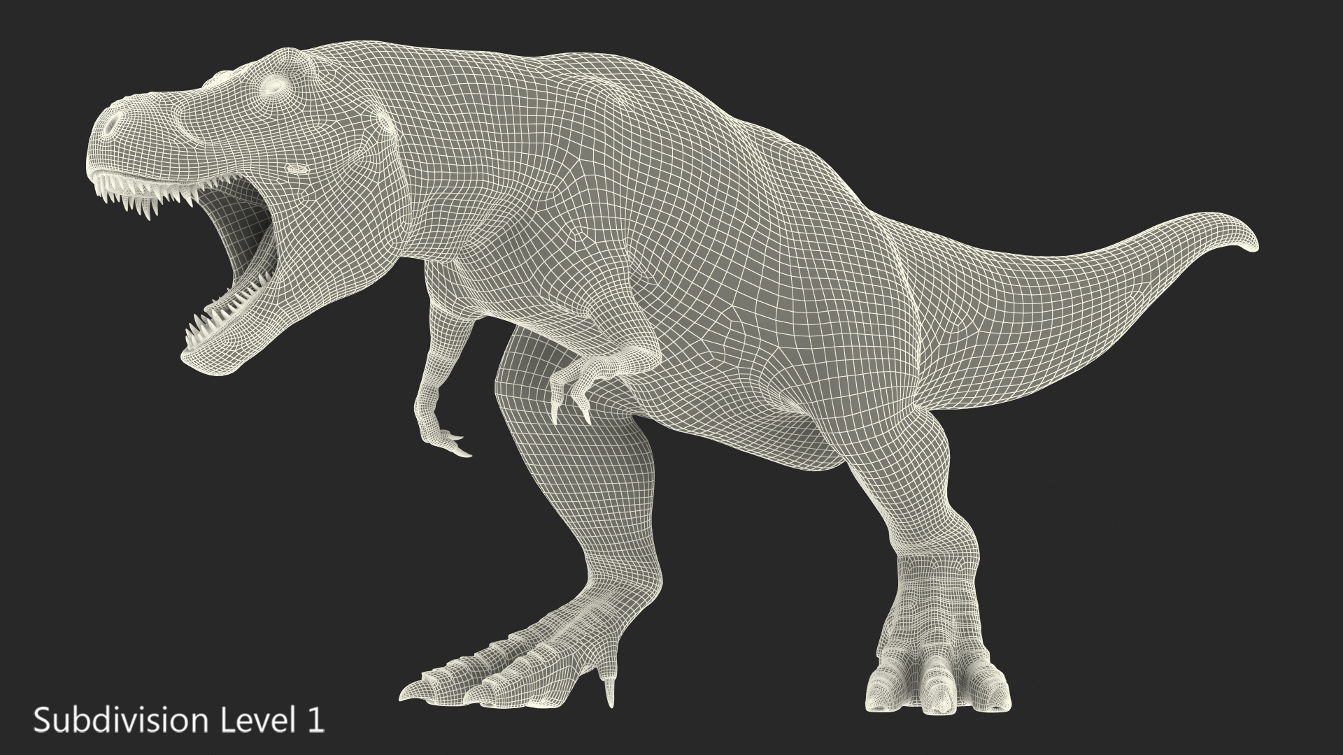 3D Animated Tyrannosaurus Rex Roaring Rigged