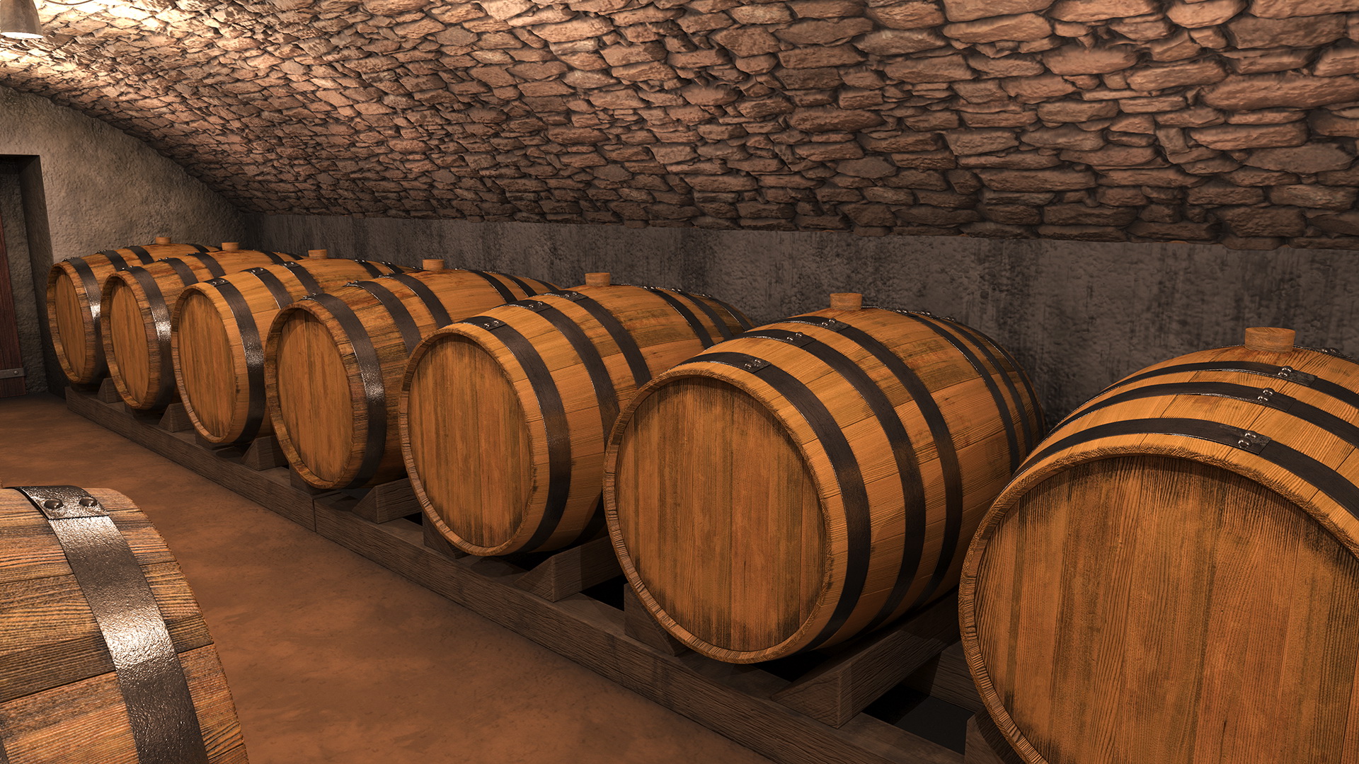 Old Wine Cellar Interior 3D model