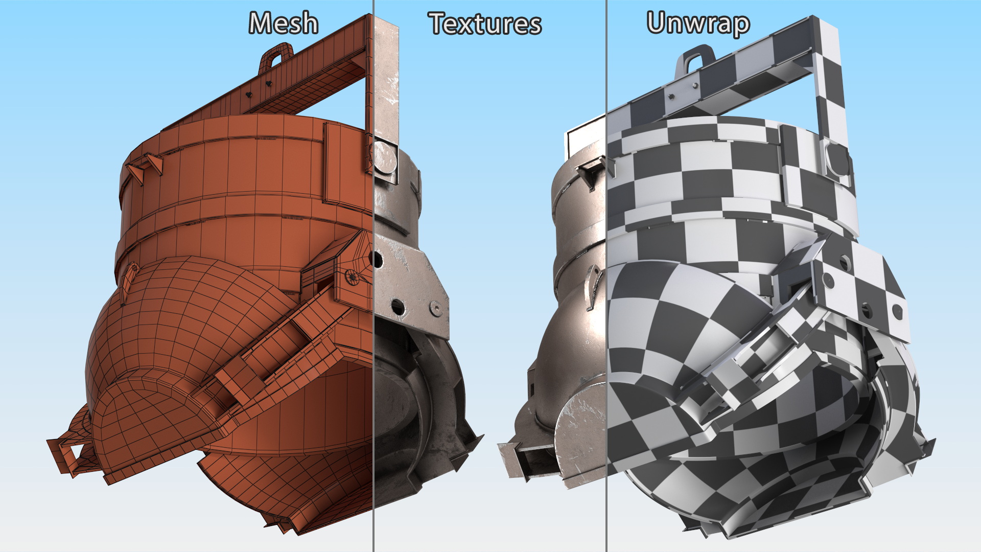 Charging Bucket with Open Bottom 3D