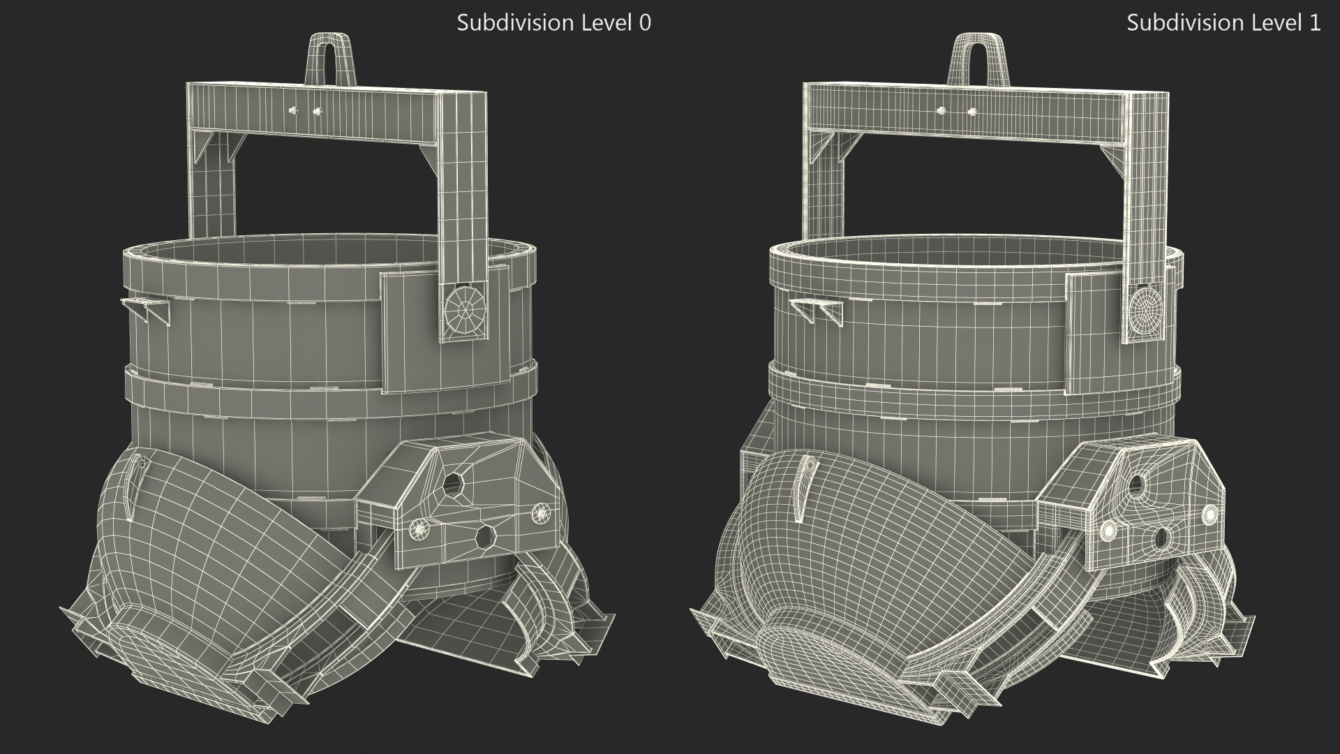 Charging Bucket with Open Bottom 3D